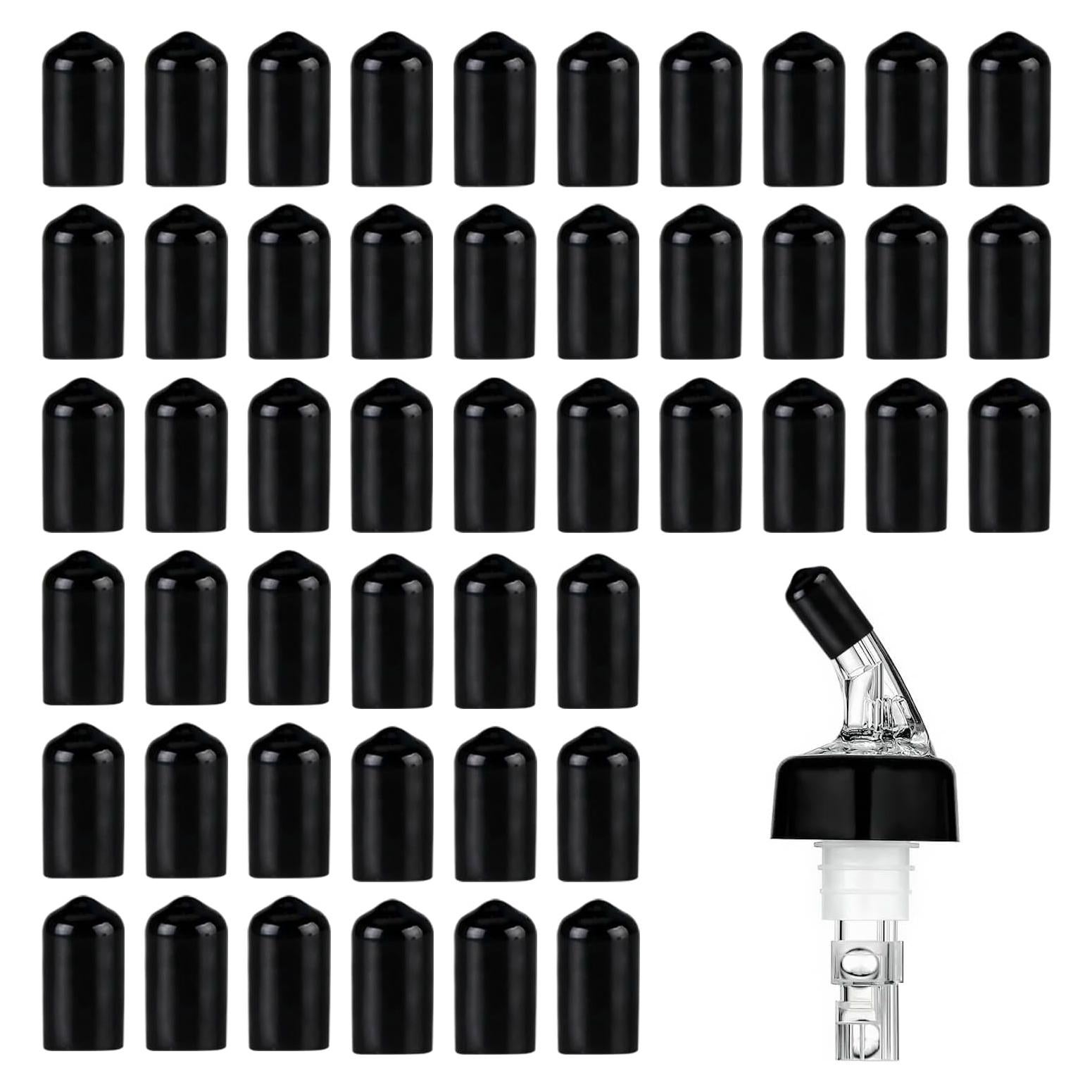 Cubiertas de Polvo para Vertedores de Licor Medido ziHenryDa - 100pcs Negro