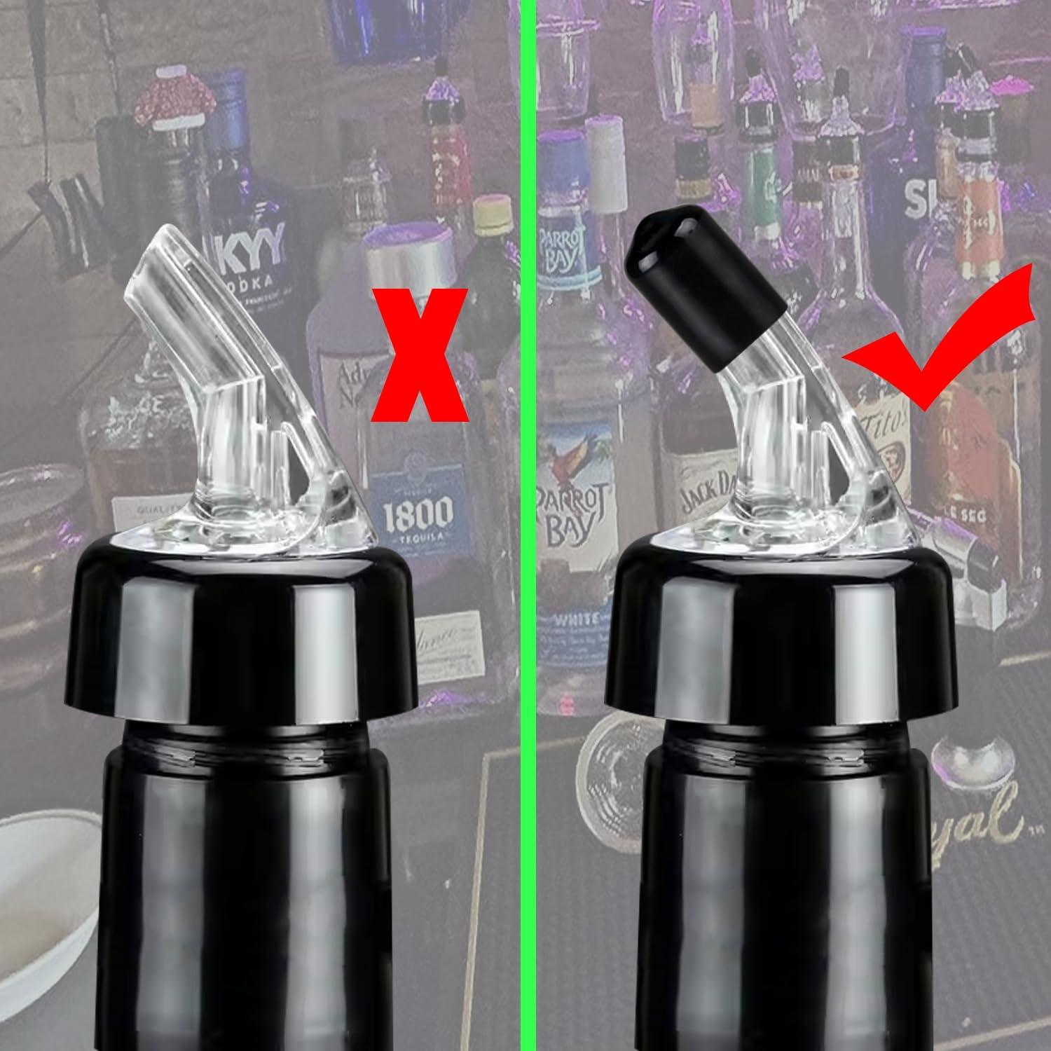 Cubiertas de Polvo para Vertedores de Licor Medido ziHenryDa - 100pcs Negro