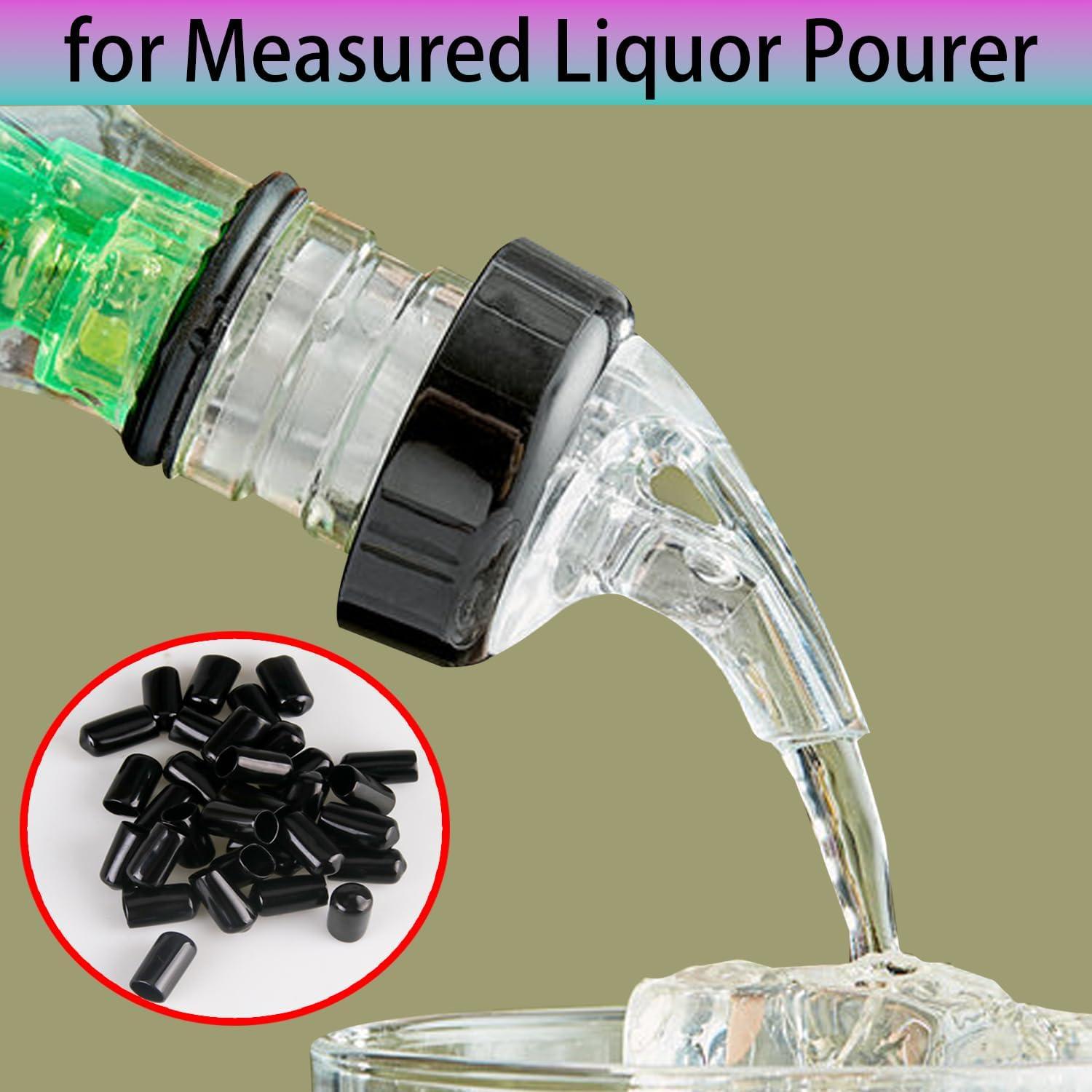 Cubiertas de Polvo para Vertedores de Licor Medido ziHenryDa - 100pcs Negro