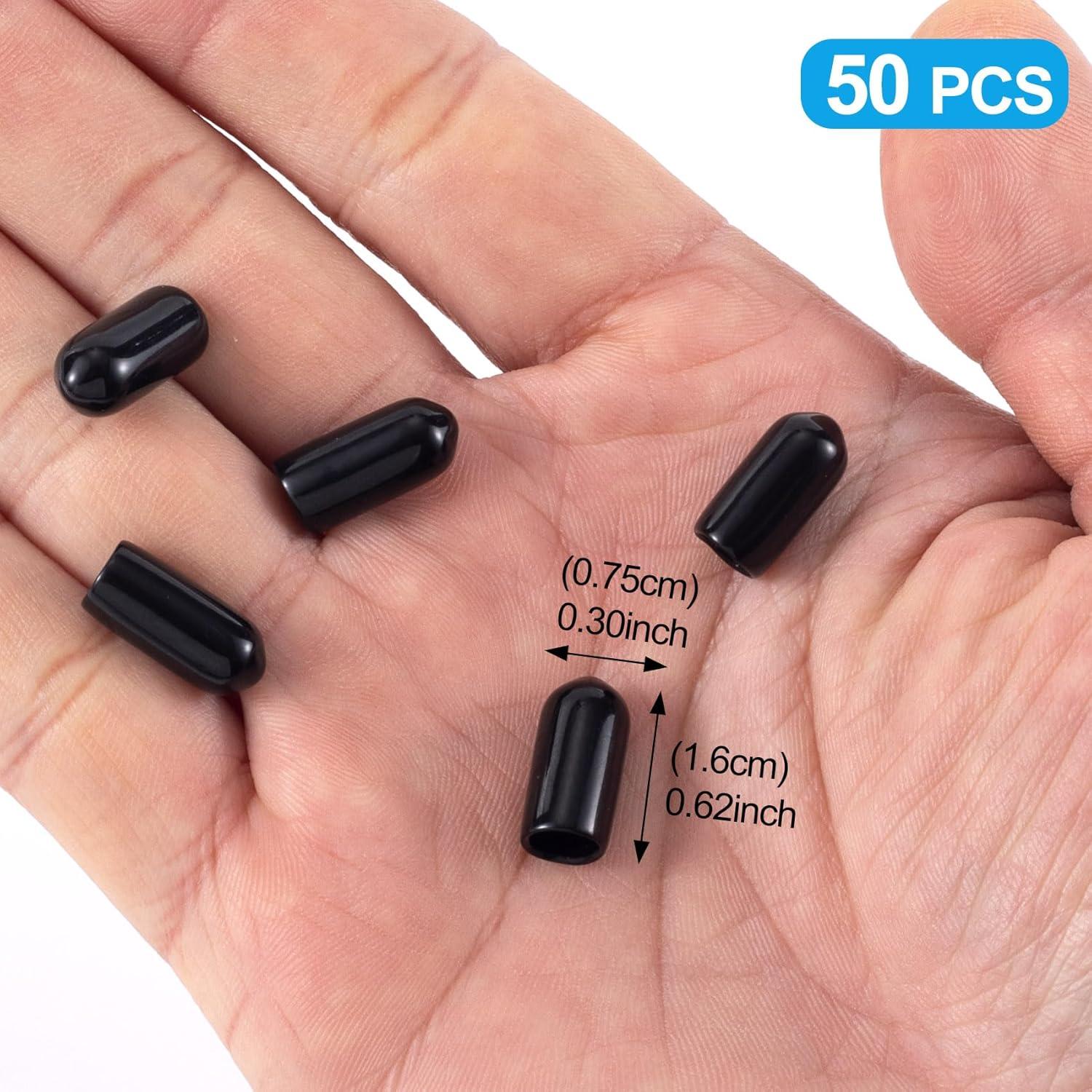 Cubiertas de Botellas de Licor OIIKI 50 Piezas Caucho Negro