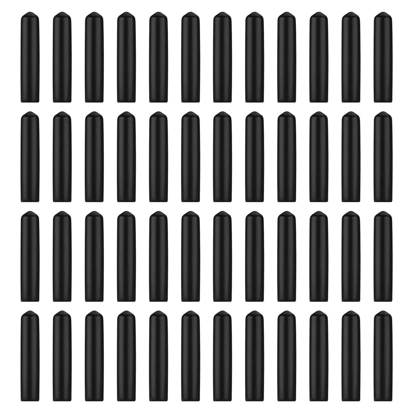 100 Tapas de Goma Negra para Botellas de Licor Lounsweer