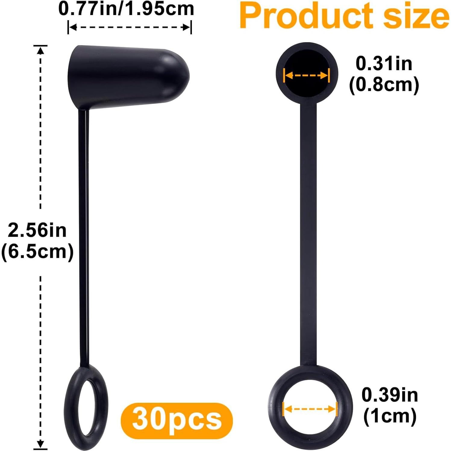 Cubiertas de Botellas de Licor PAGOW 30 Pcs Goma Negra