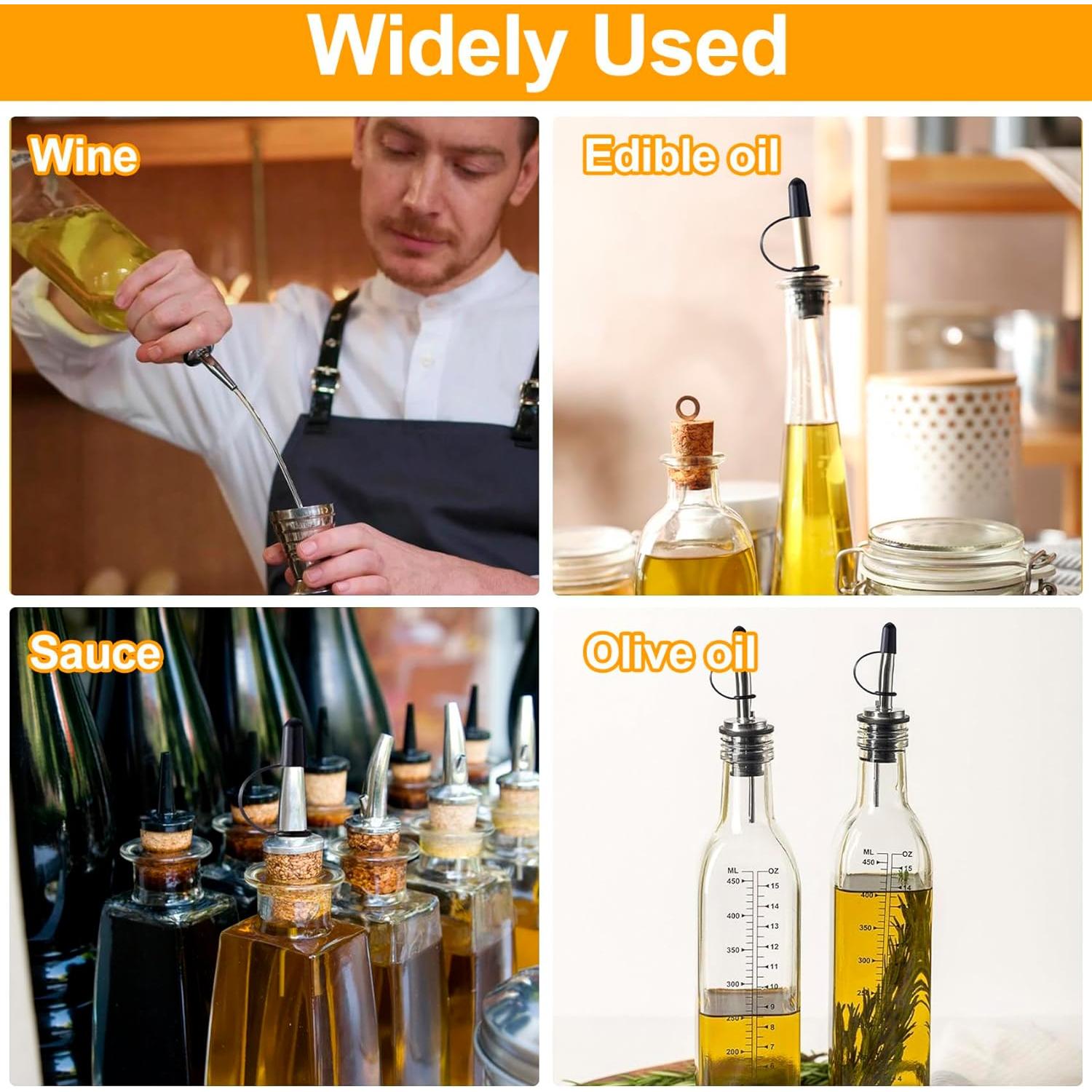 Cubiertas de Botellas de Licor PAGOW 30 Pcs Goma Negra