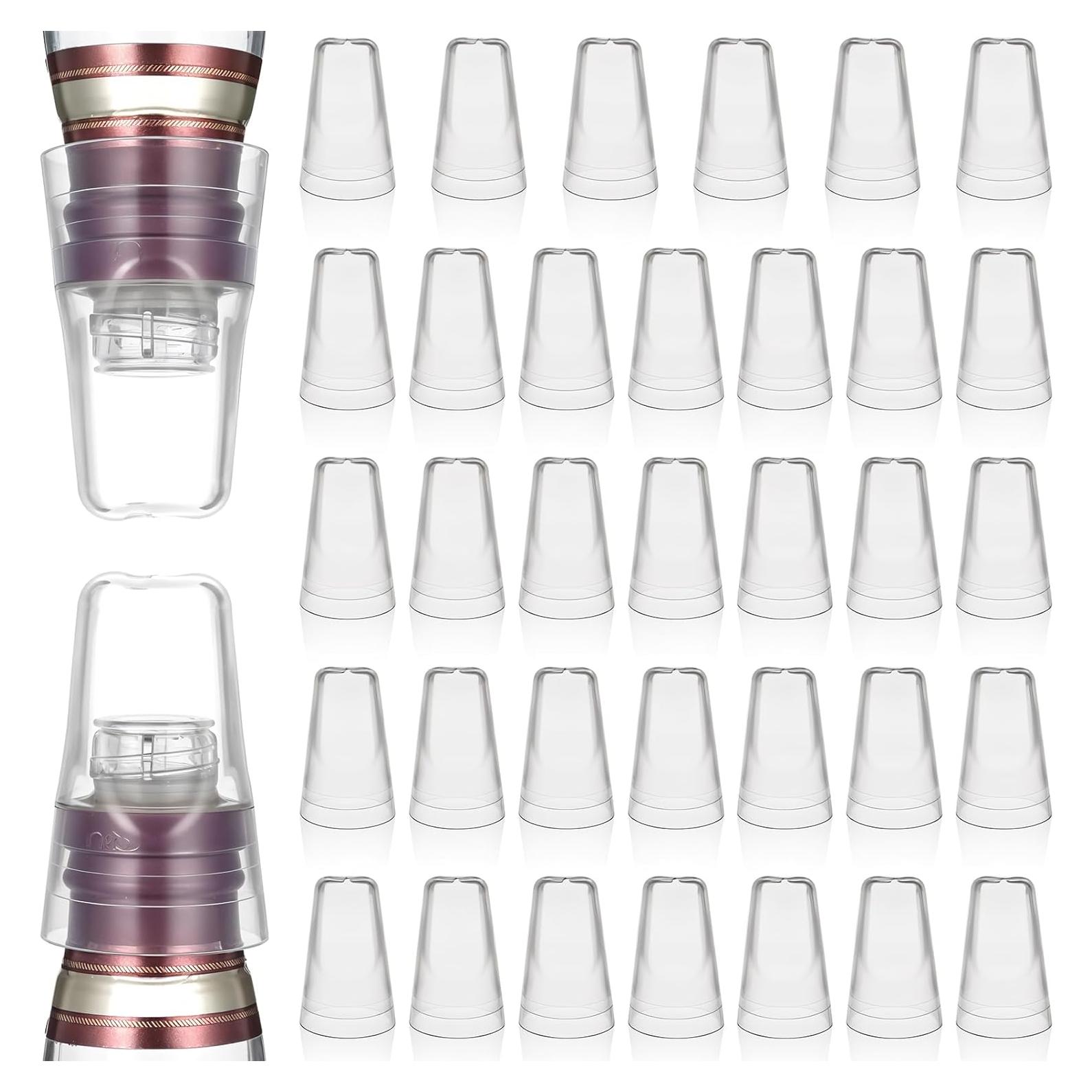 36 Cubiertas de Vertedor PVC Transparente para Botellas de Licor