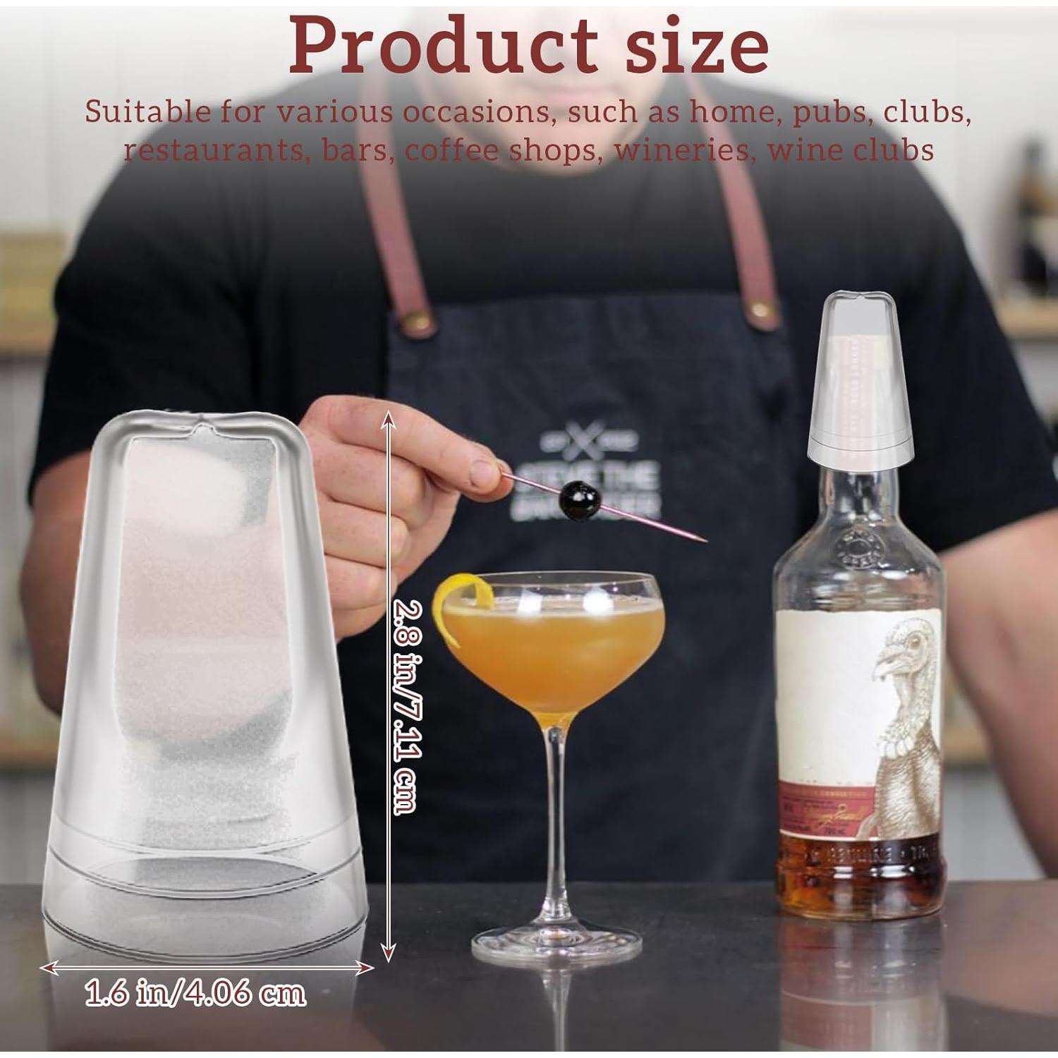 36 Cubiertas de Vertedor PVC Transparente para Botellas de Licor