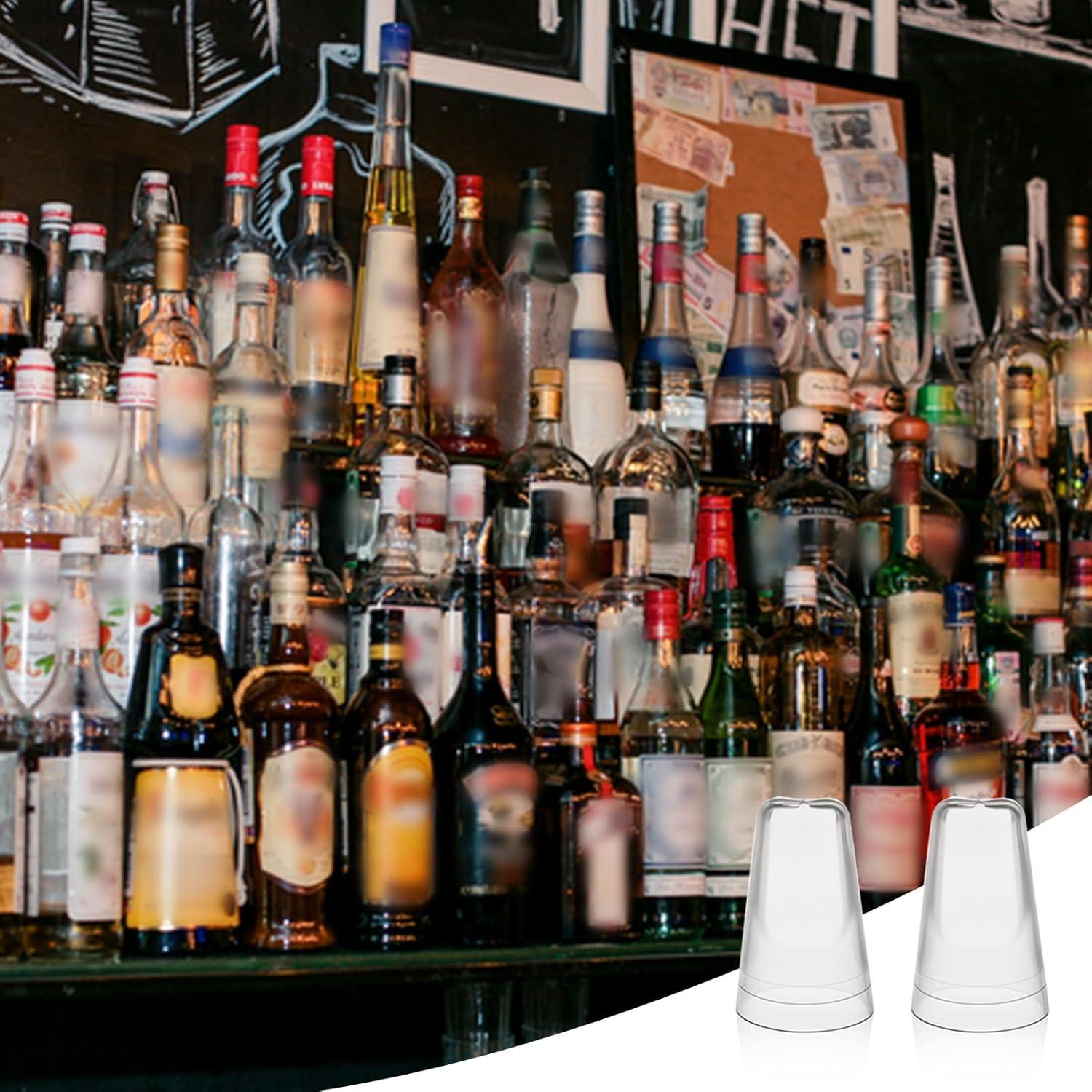 36 Cubiertas de Vertedor PVC Transparente para Botellas de Licor