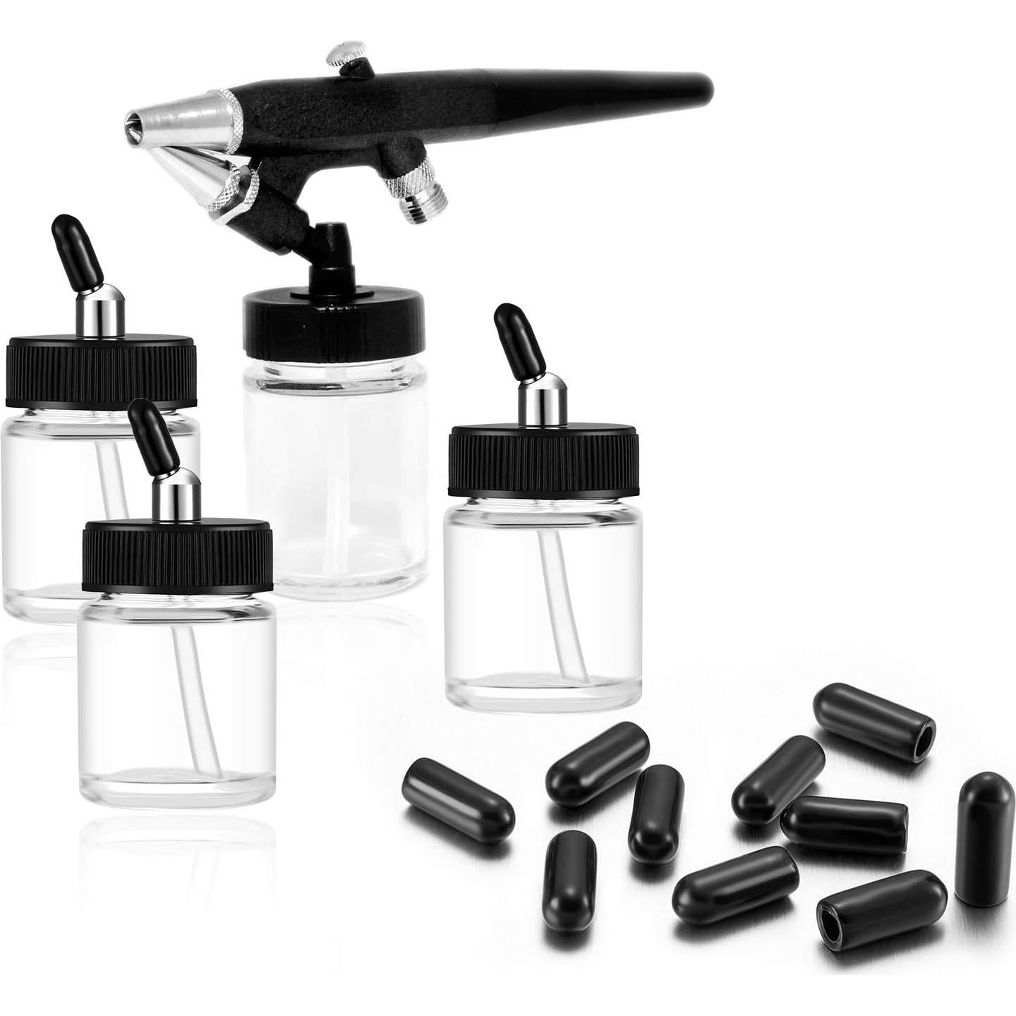 30 Tapas de Silicona para Botellas de Aerógrafo Blulu