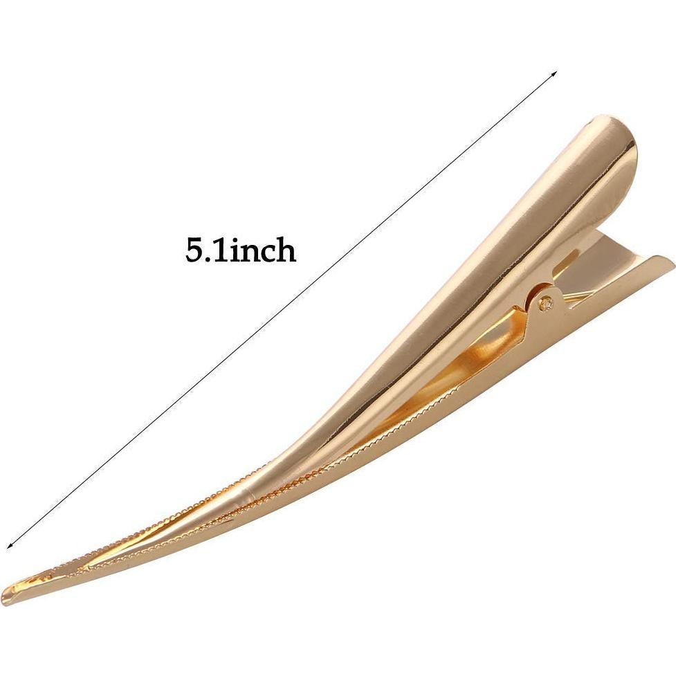 Clips para el Cabello LONEEDY 10 Piezas Grande Dorado Antideslizante