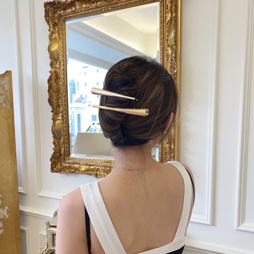 Clips para el Cabello LONEEDY 10 Piezas Grande Dorado Antideslizante