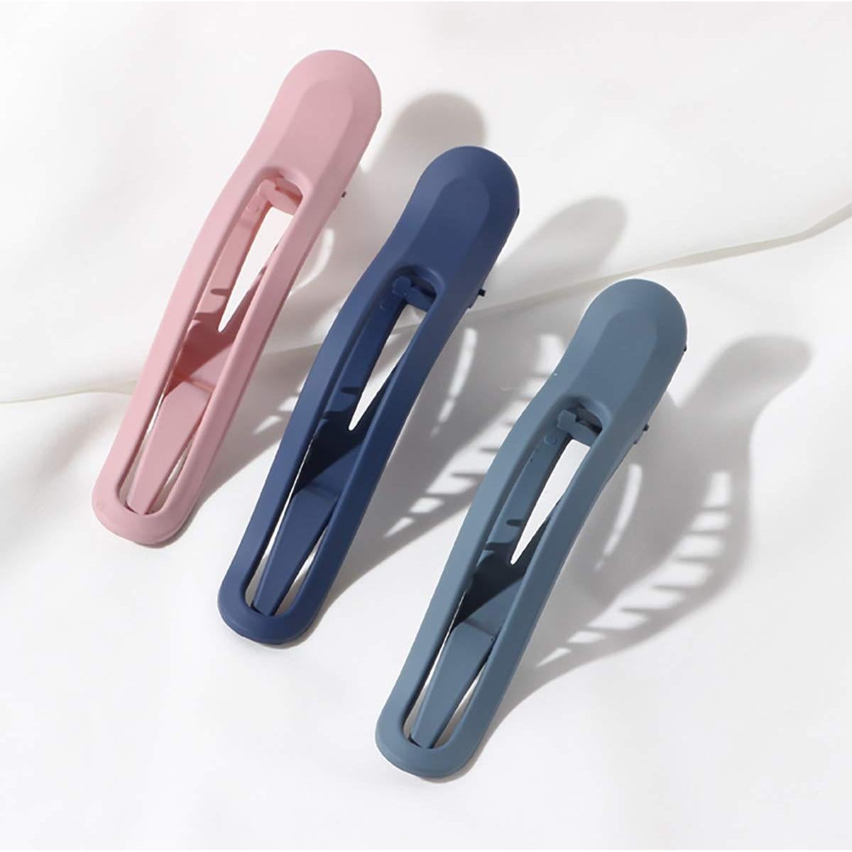 6 Pinzas para el Cabello Antideslizantes Resina Acrílica