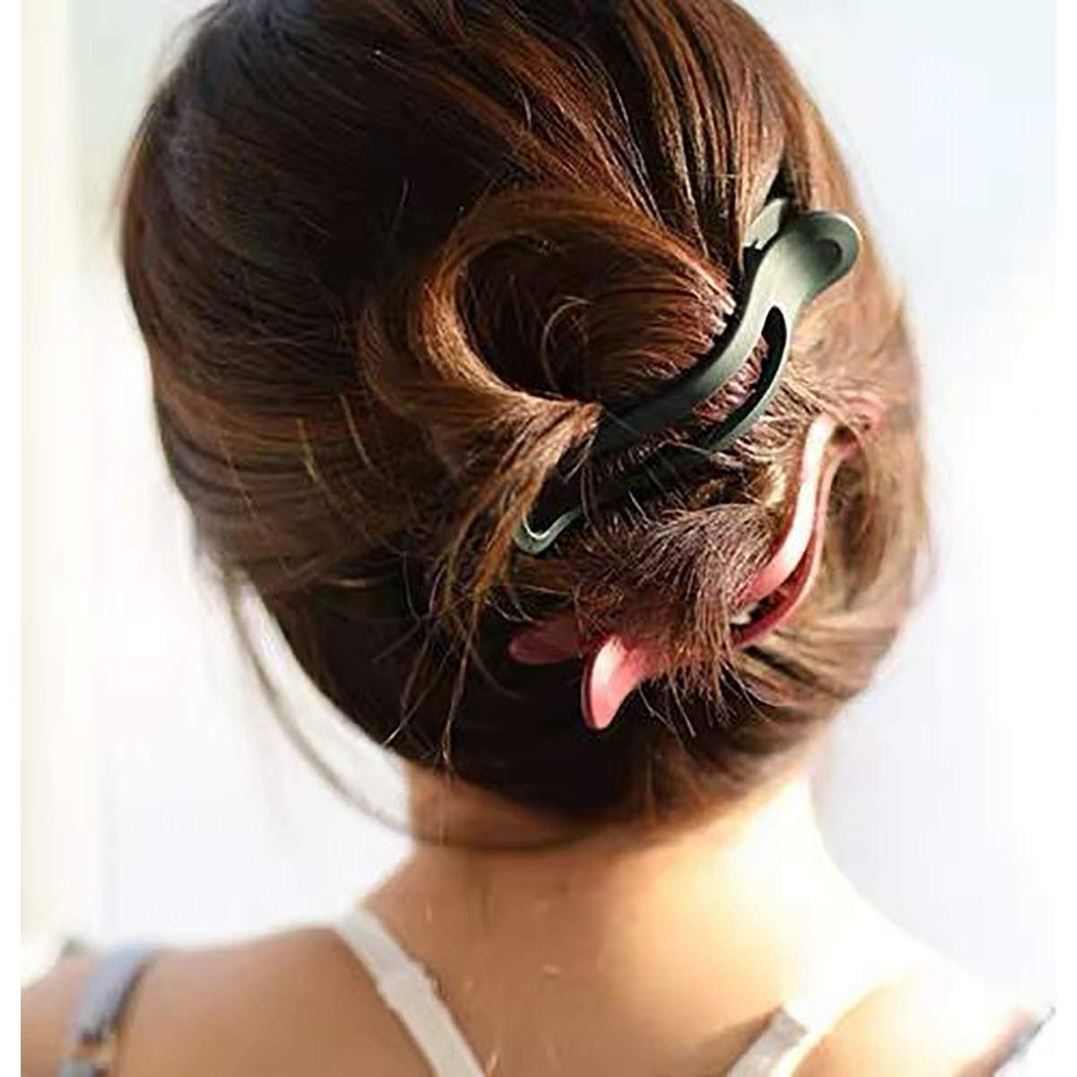 6 Pinzas para el Cabello Antideslizantes Resina Acrílica