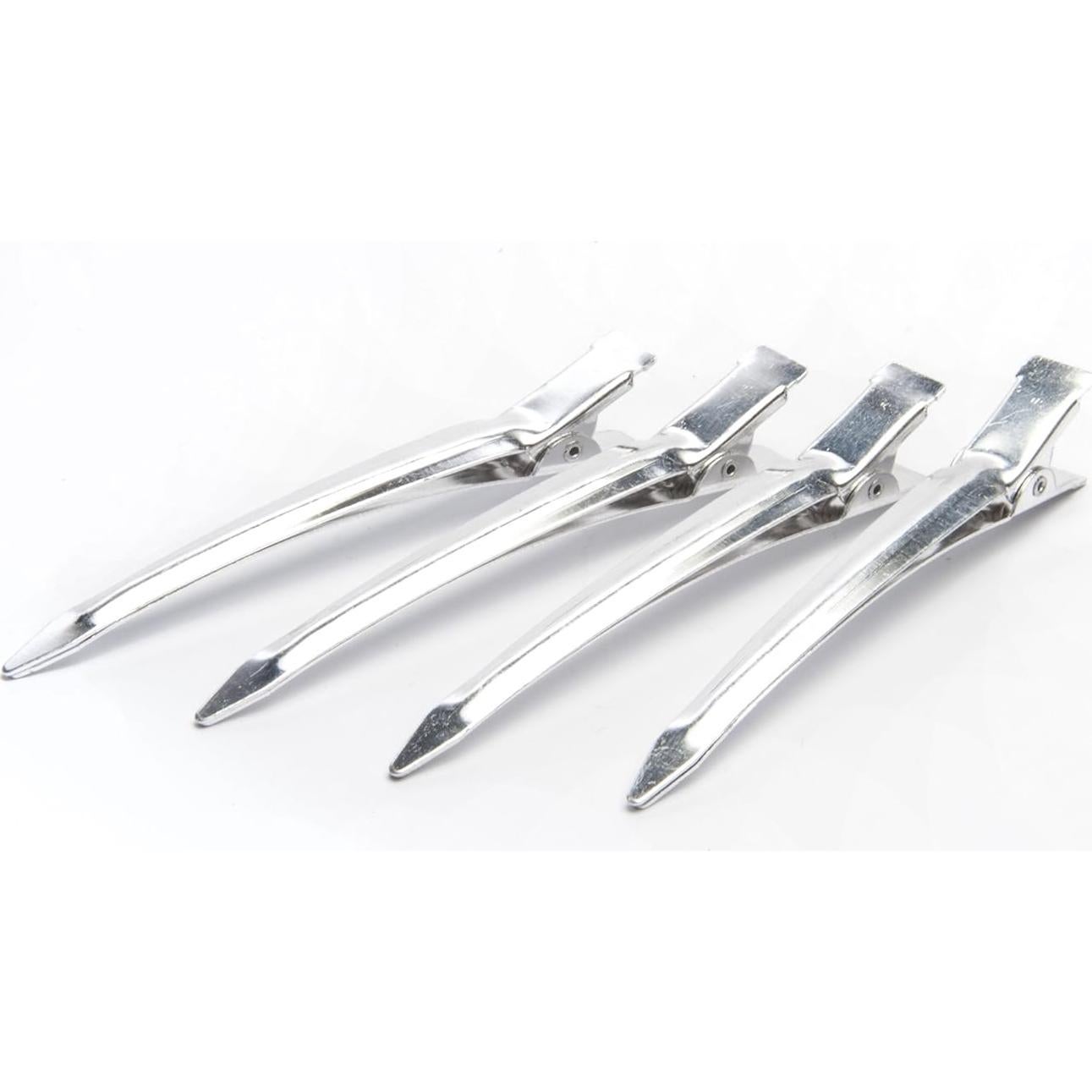 Clip de Pelo de Pico de Pato Diane Plata 8.9 cm Paquete 24