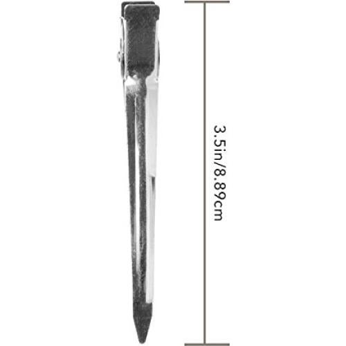 Clip de Pelo de Pico de Pato Diane Plata 8.9 cm Paquete 24