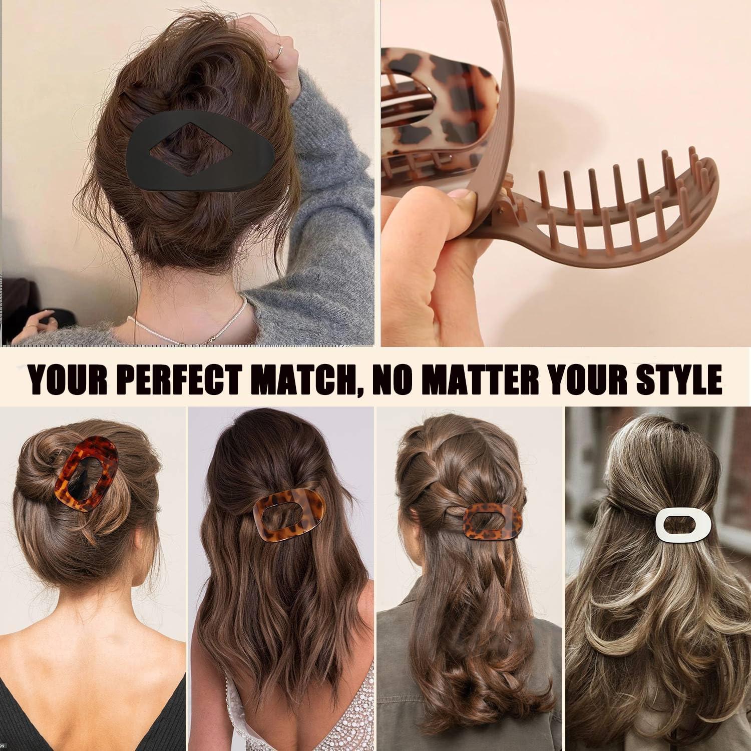 Clips de Pelo Duckbill Ralpuco - 4/6 Pzs, 6x10 cm, Elegantes