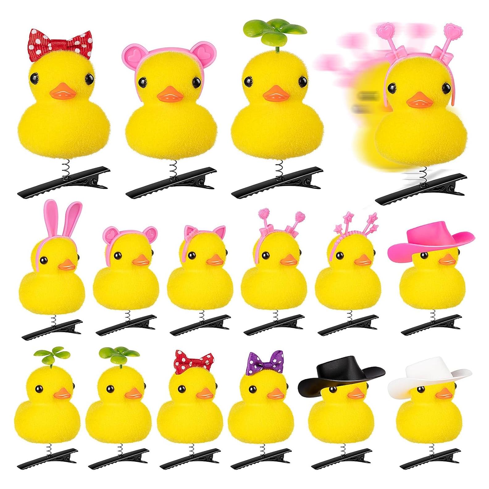 12 Clips de Pelo de Pato Amarillo JMZYJZH - Accesorios Divertidos