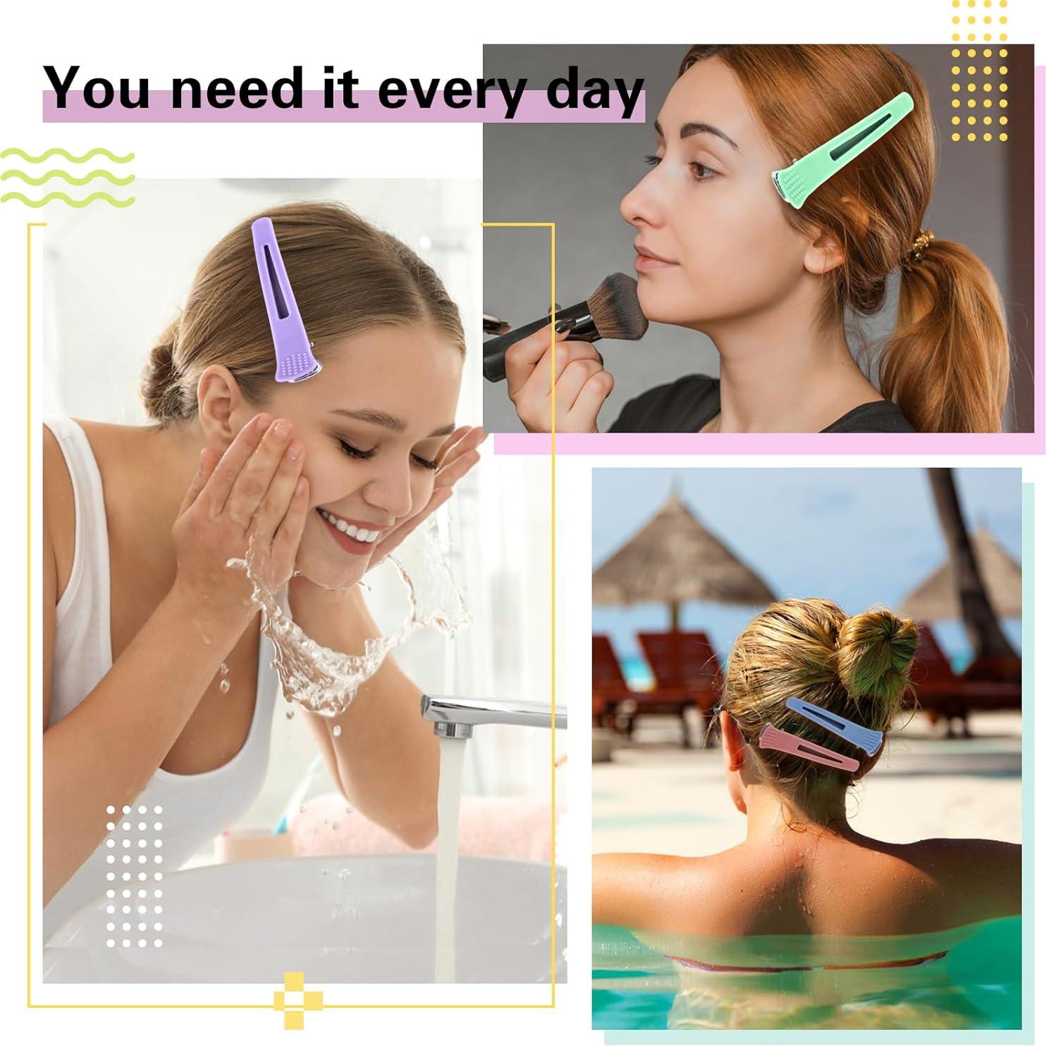 12 Clips para el Cabello ZCZHI con Banda de Silicona - Sin Marcas