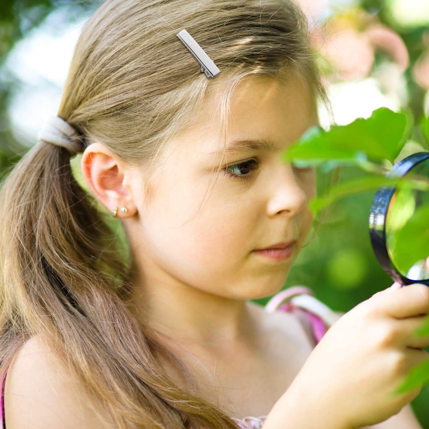 200 Clips de Pelo Metálicos Cocodrilo Hotop 3.2 cm Plata