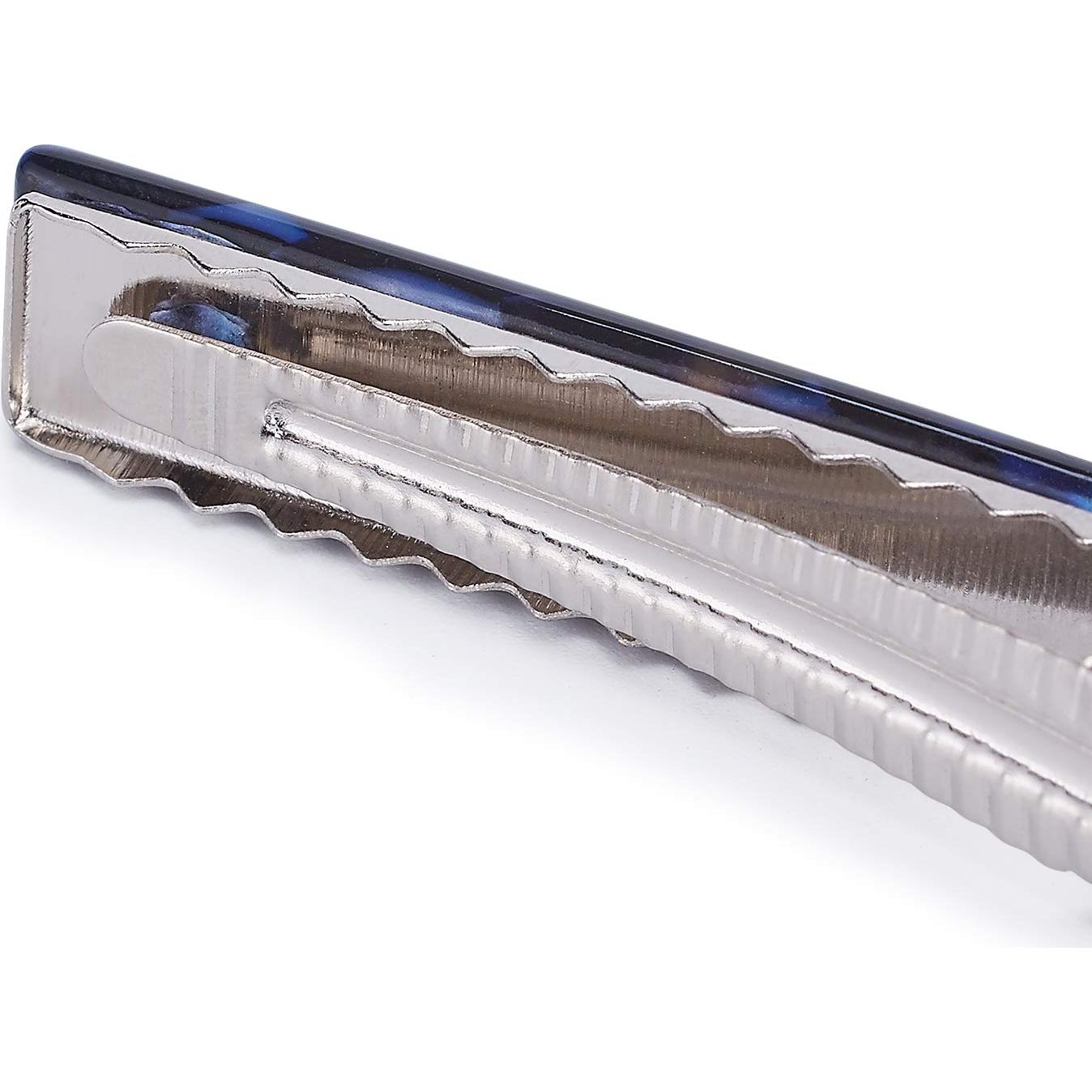 Pinzas para el cabello acrílicas BETO - 8 piezas con patrón mármol