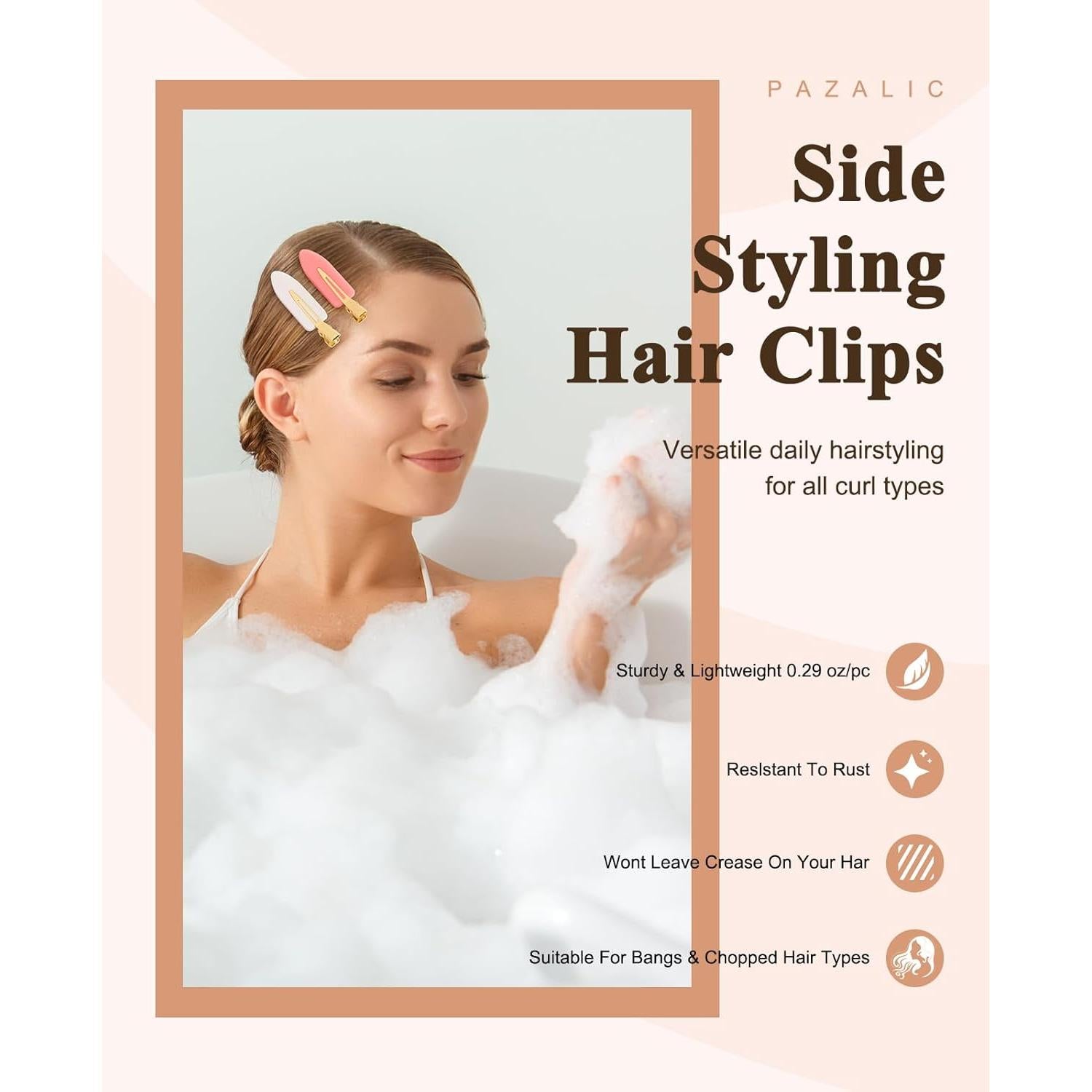 Pinzas de Maquillaje para Cabello PL - 8 Piezas Sin Marcas