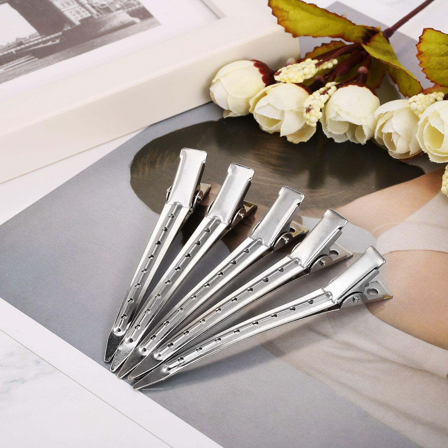 24 Clips de Metal en Forma de Pato Hicarer para Cabello