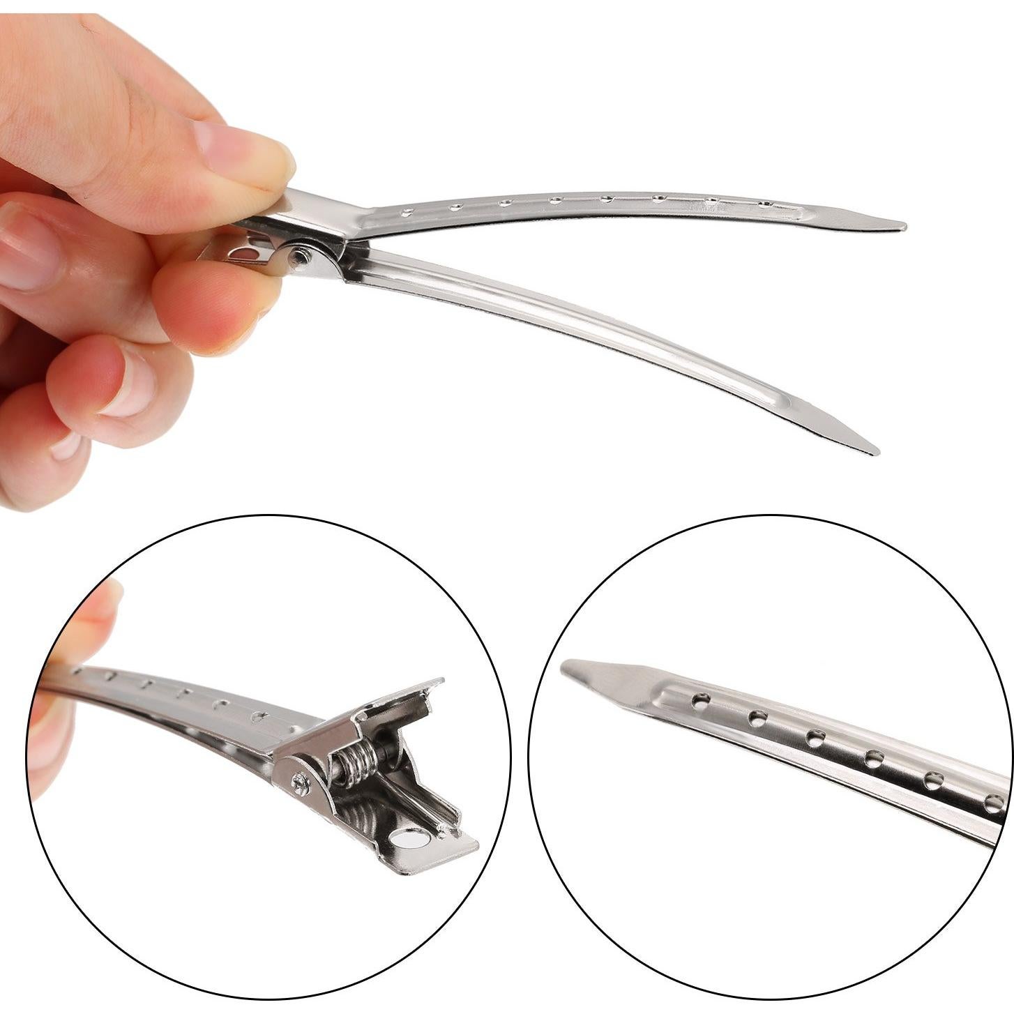 24 Clips de Metal en Forma de Pato Hicarer para Cabello