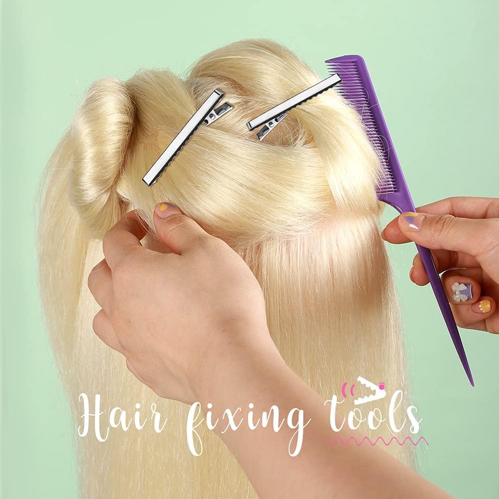 Clips de Pelo Cocodrilo YGDZ 120pcs 5.5cm Metal Plata