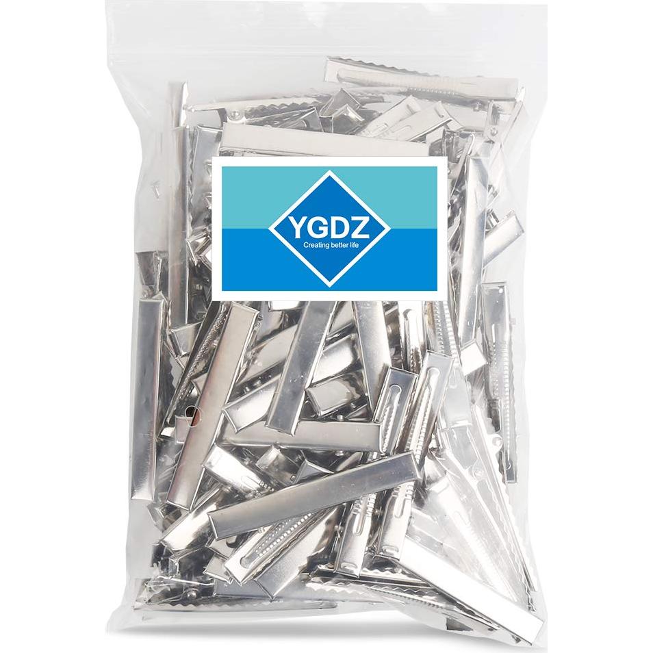 Clips de Pelo Cocodrilo YGDZ 120pcs 5.5cm Metal Plata
