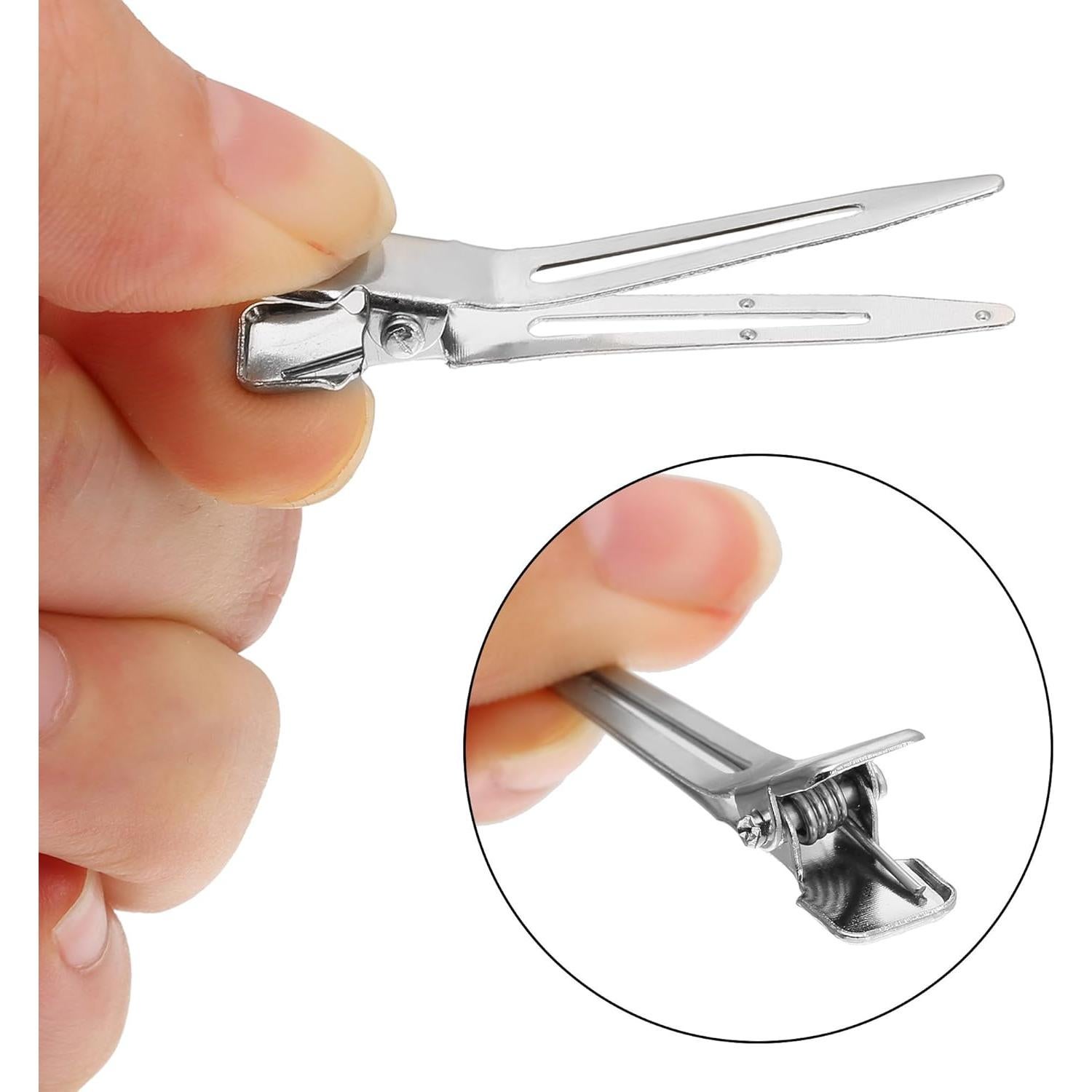 Clips para Cabello Hicarer de Un Solo Diente 4.5 cm - 50 Unidades