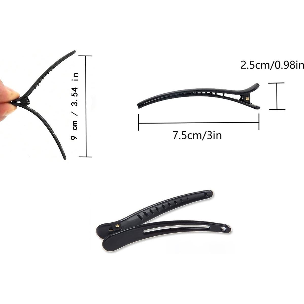 24 Clips de Cabello de Pato Negros Zhe Jiang para Estilizar