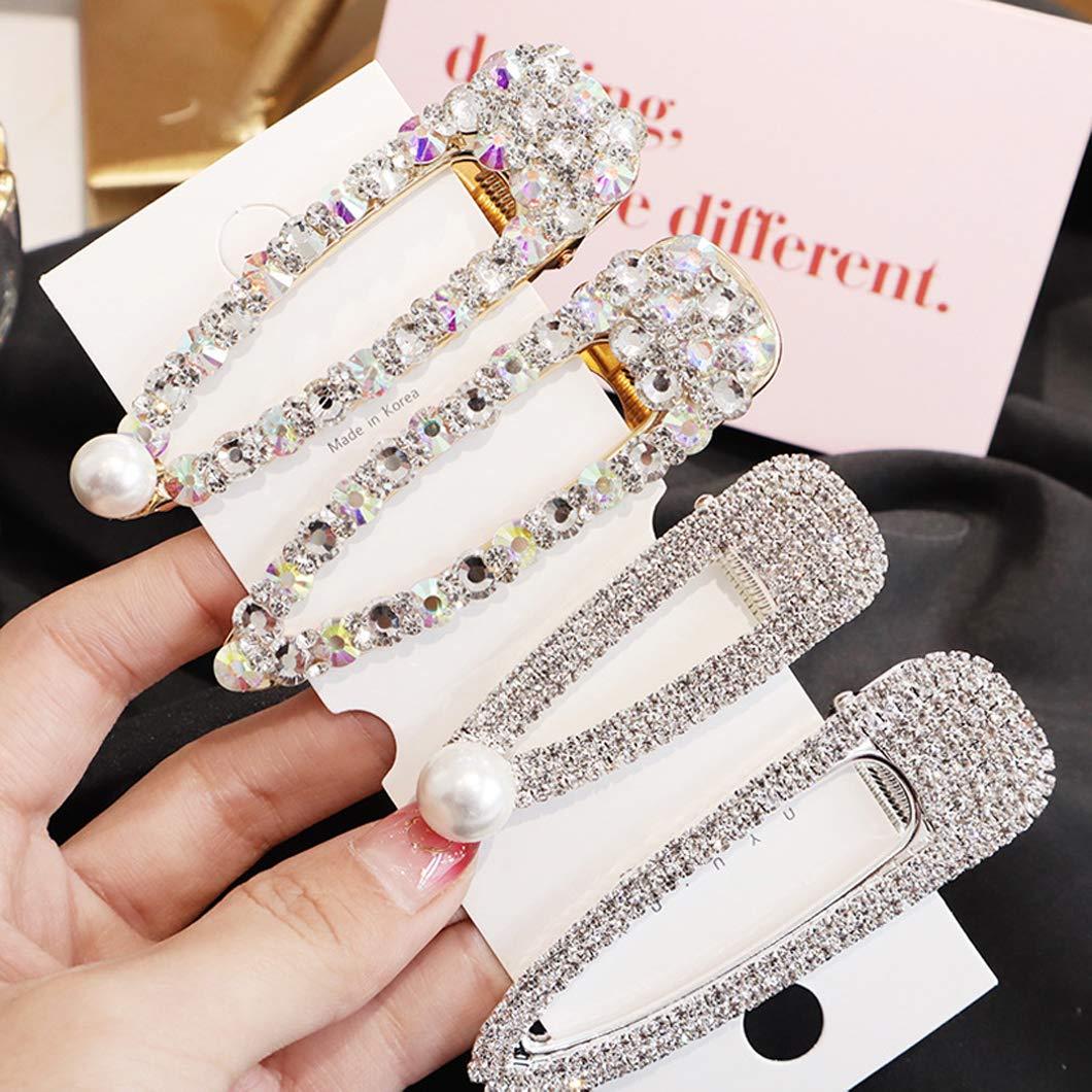 Paquete de 8 Clips para Cabello Messen con Rhinestones Brillantes