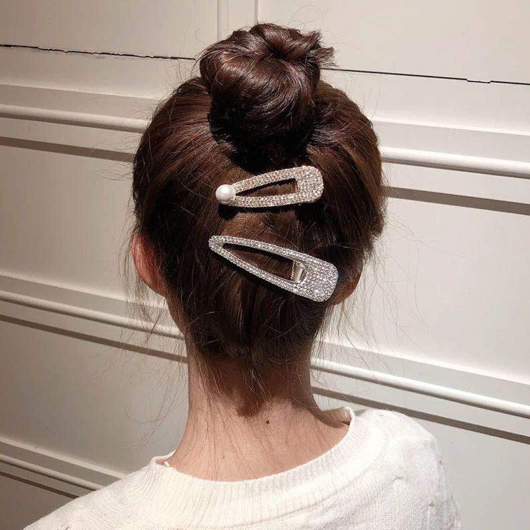 Paquete de 8 Clips para Cabello Messen con Rhinestones Brillantes