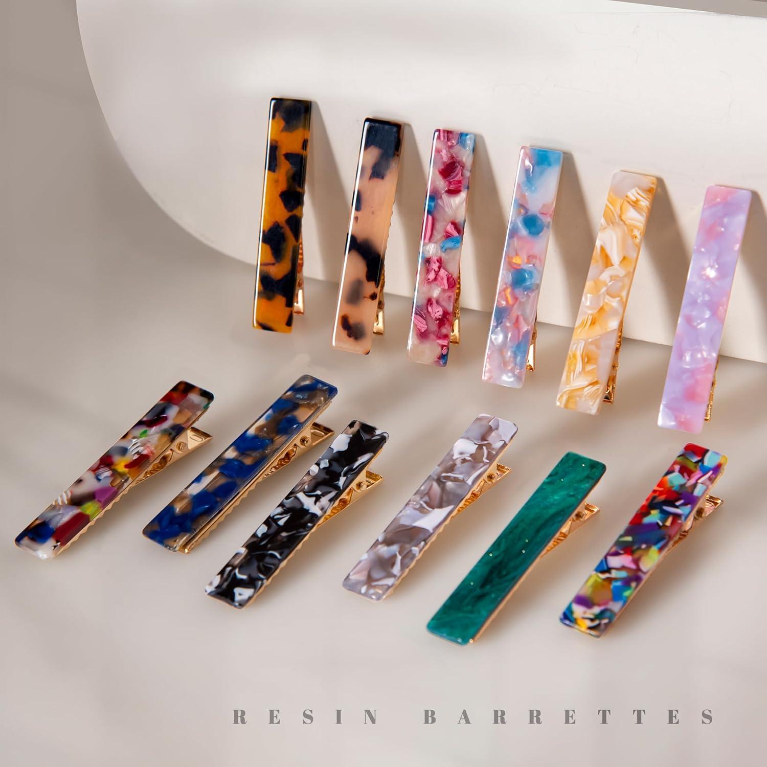 12 Clips de Cabello Multicolor Cptots - Accesorios para Mujeres