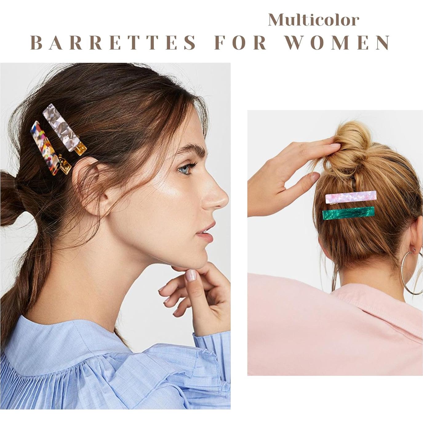 12 Clips de Cabello Multicolor Cptots - Accesorios para Mujeres