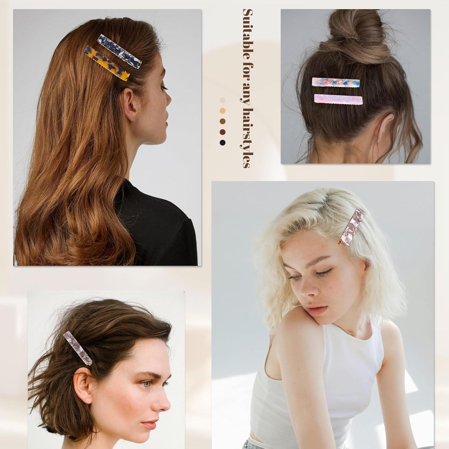 12 Clips de Cabello Multicolor Cptots - Accesorios para Mujeres