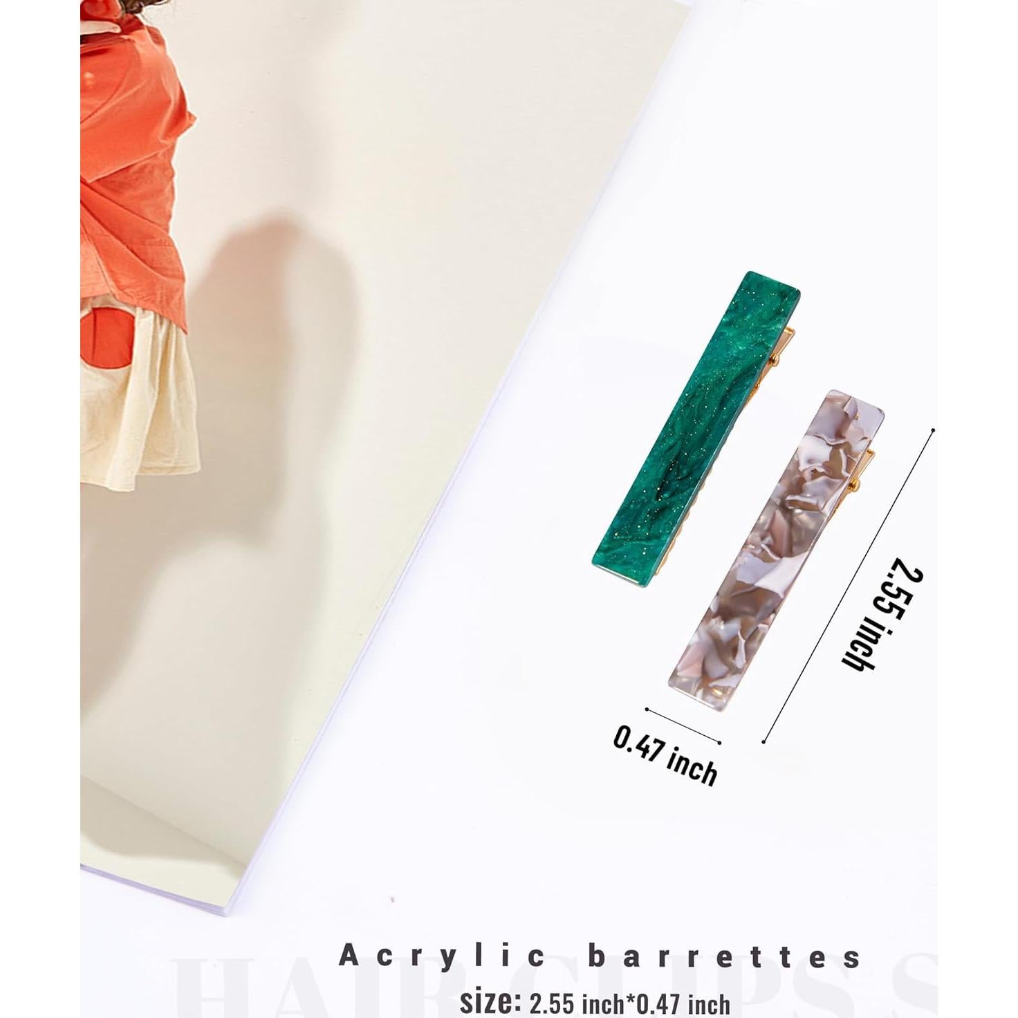 12 Clips de Cabello Multicolor Cptots - Accesorios para Mujeres