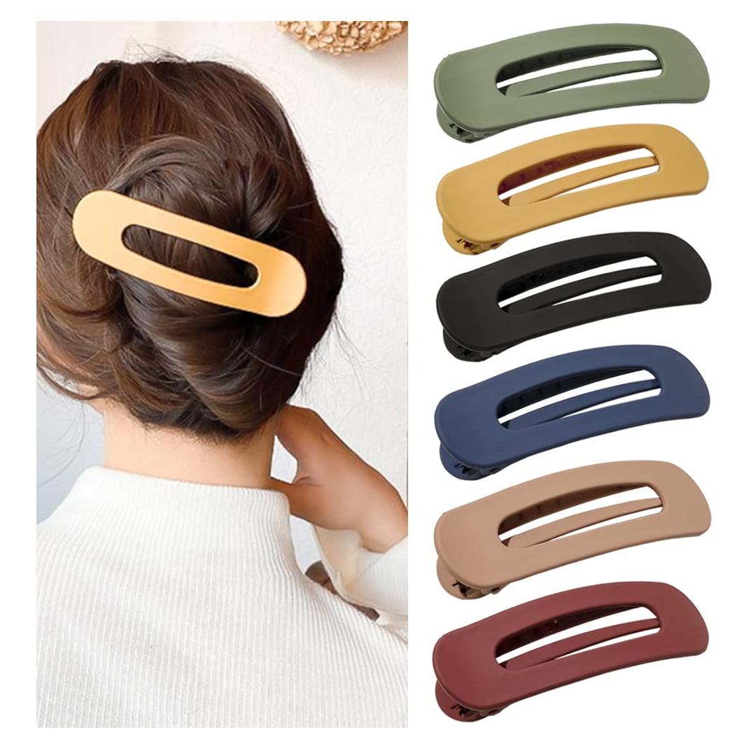 6 Pinzas de Pelo Grandes Toolzeen Multicolor para Mujeres