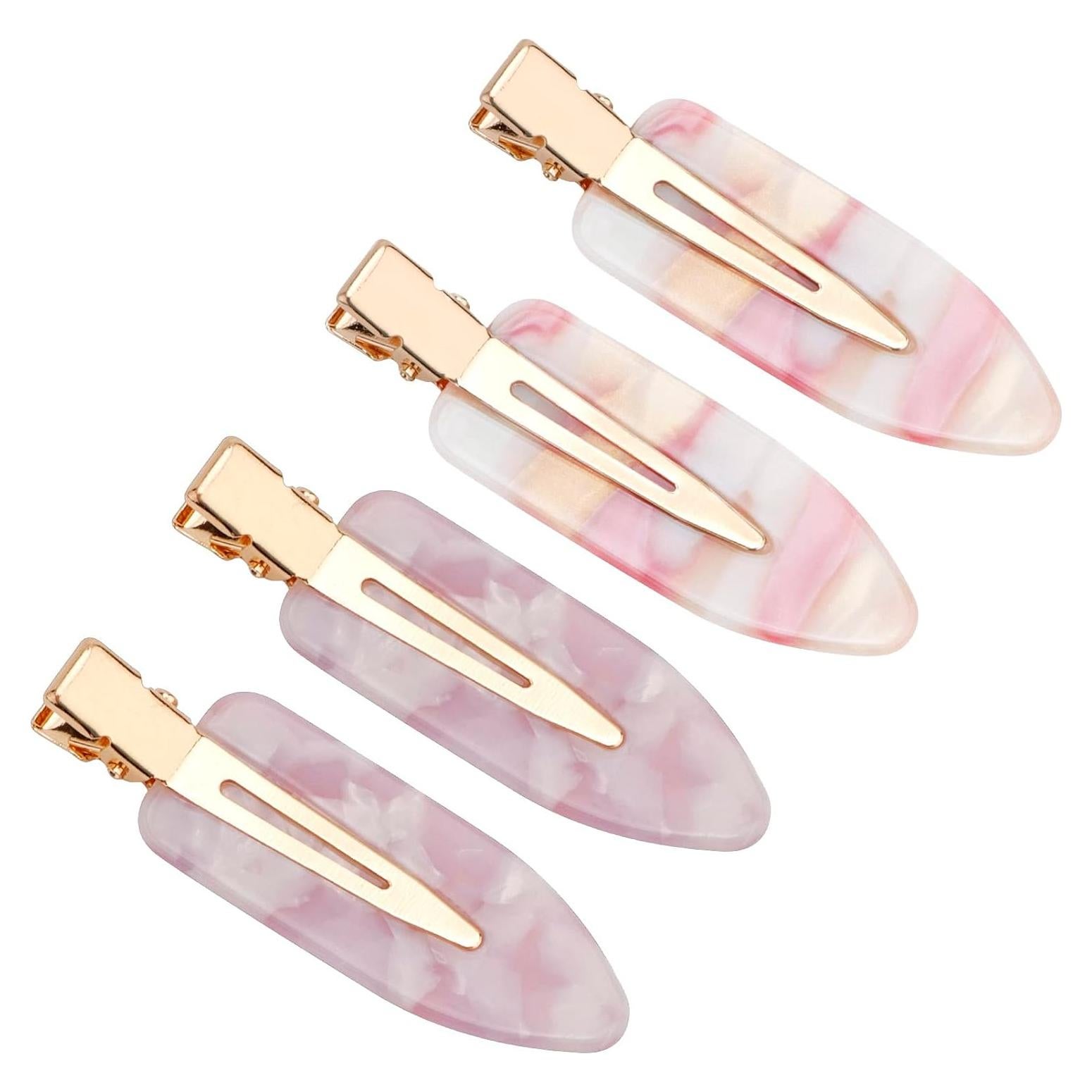 Clips para el Cabello AMCAMI 4 Piezas Sin Pliegues Coloridos