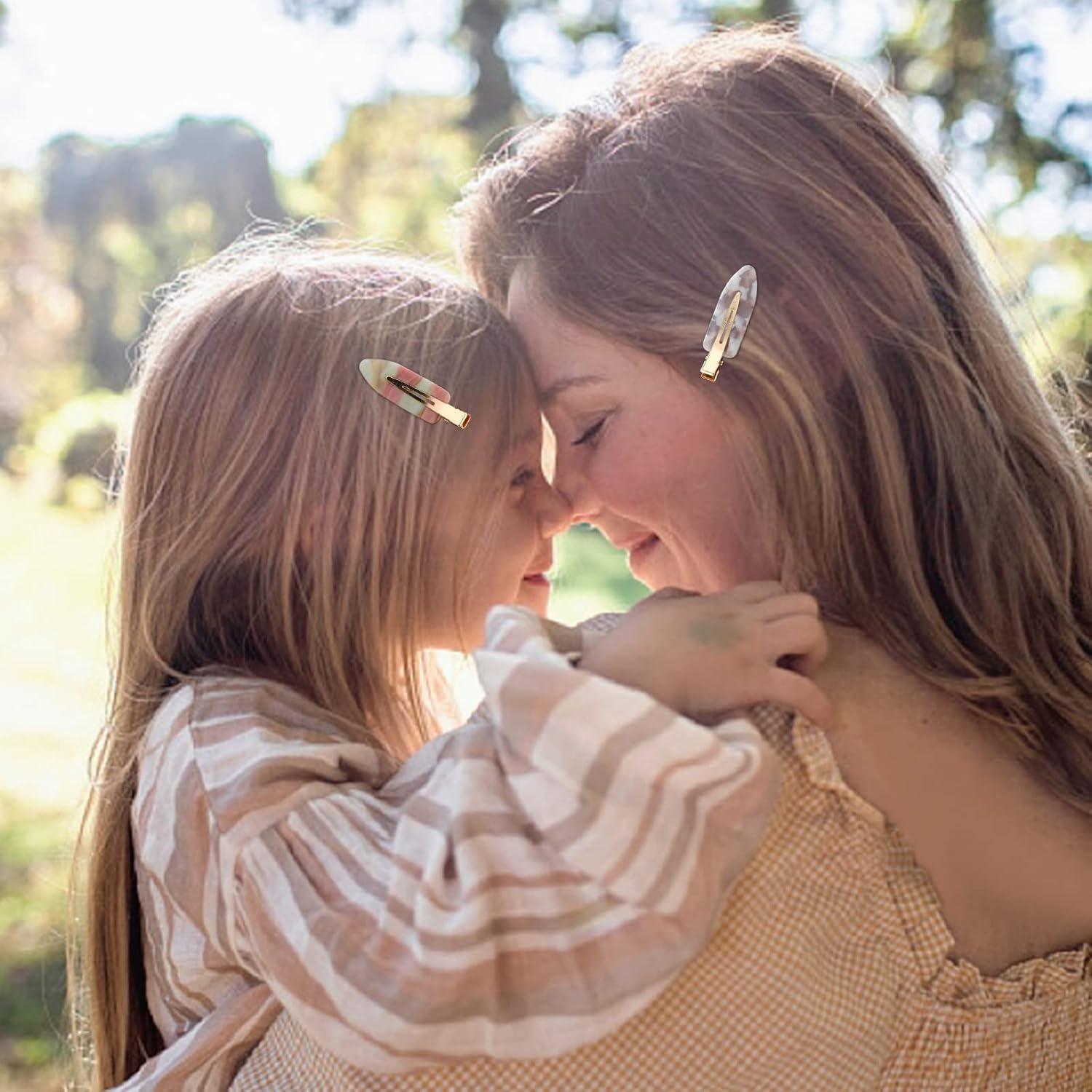 Clips para el Cabello AMCAMI 4 Piezas Sin Pliegues Coloridos