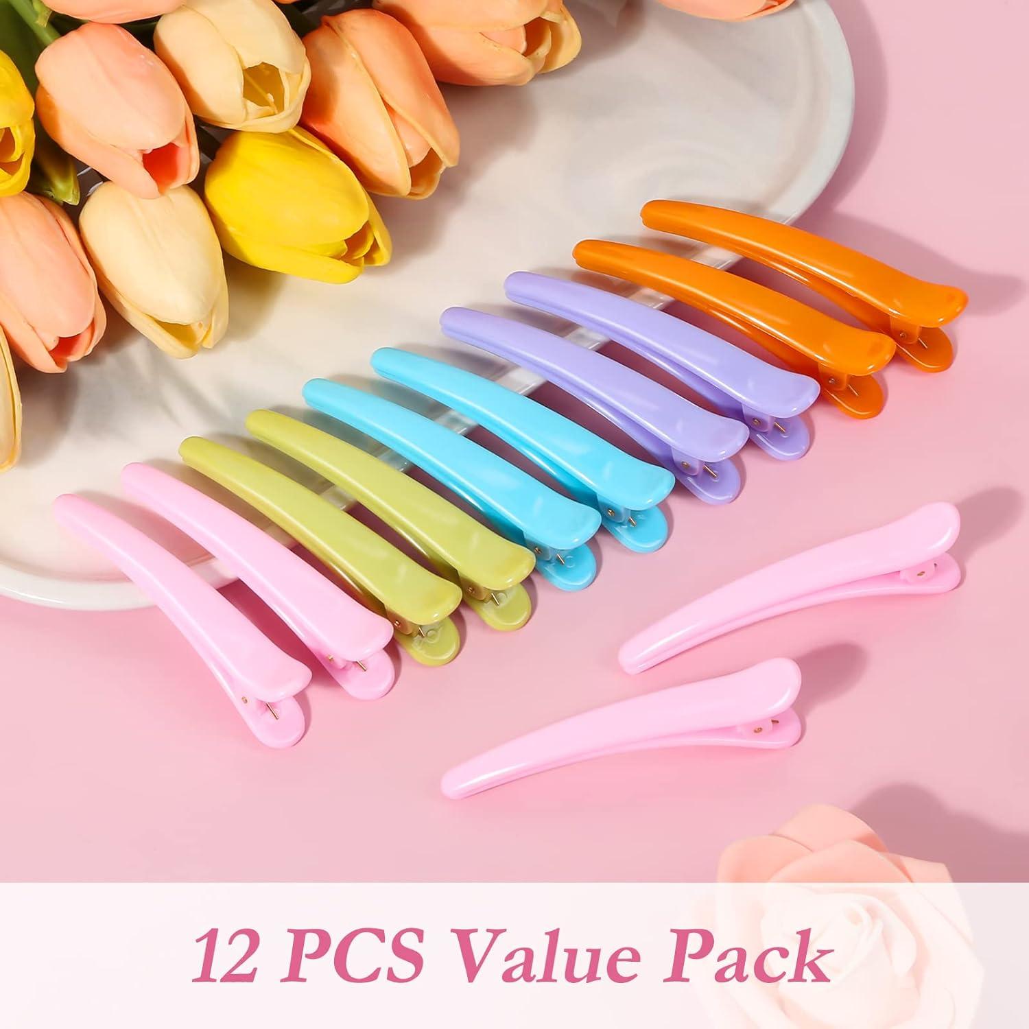 Pinzas para el cabello Sublaga 12 Pcs Diseño de Pato 8.9 cm