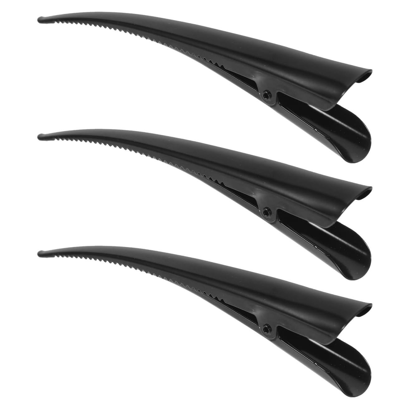 3 Clips de Pelo Cocodrilo KALLORY Negros para Mujeres y Niñas