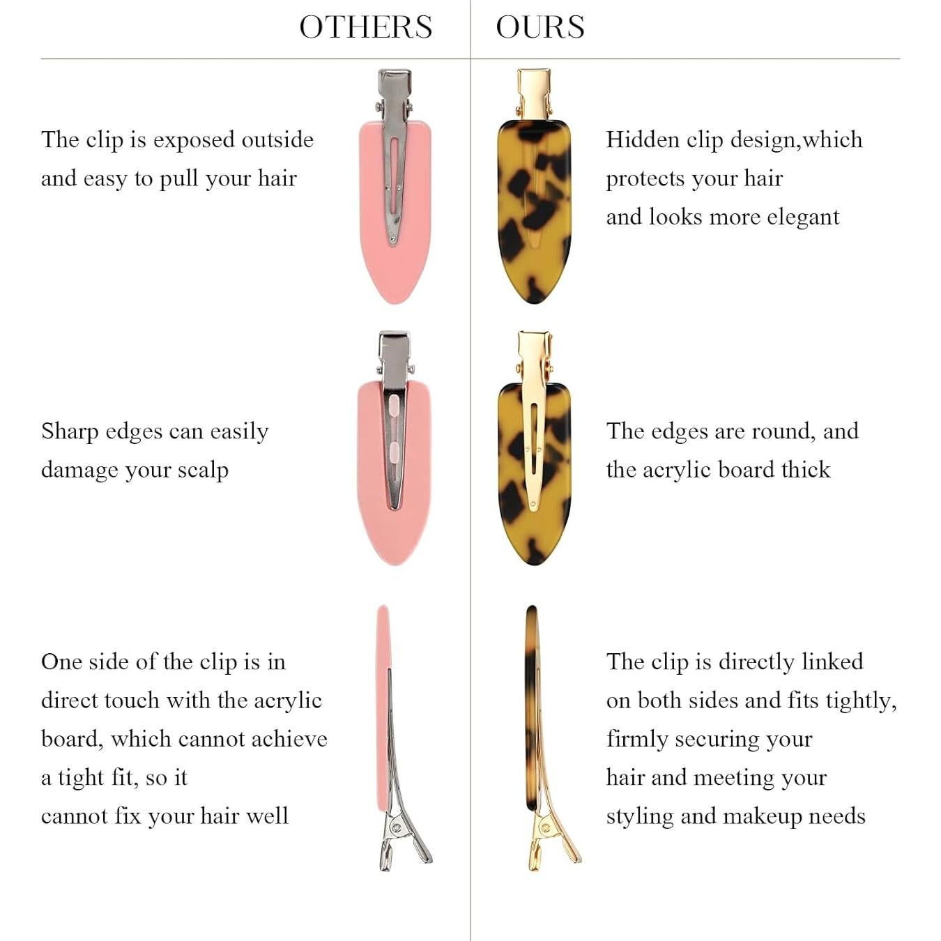 Clips de Cabello Sin Marcas CWJCYTNSN - 8 Pcs Diseño Leopardo