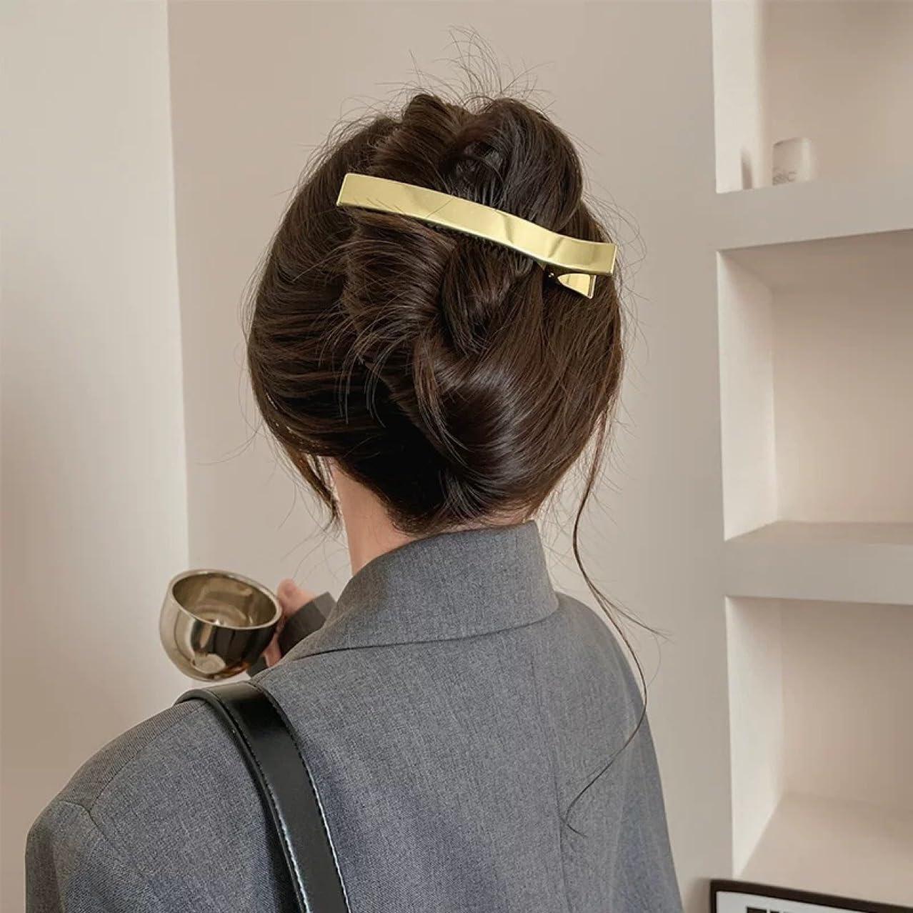 Pinza de Pelo Cocodrilo Dorada TUCEWP 12.2 cm Fuerte Sujeción