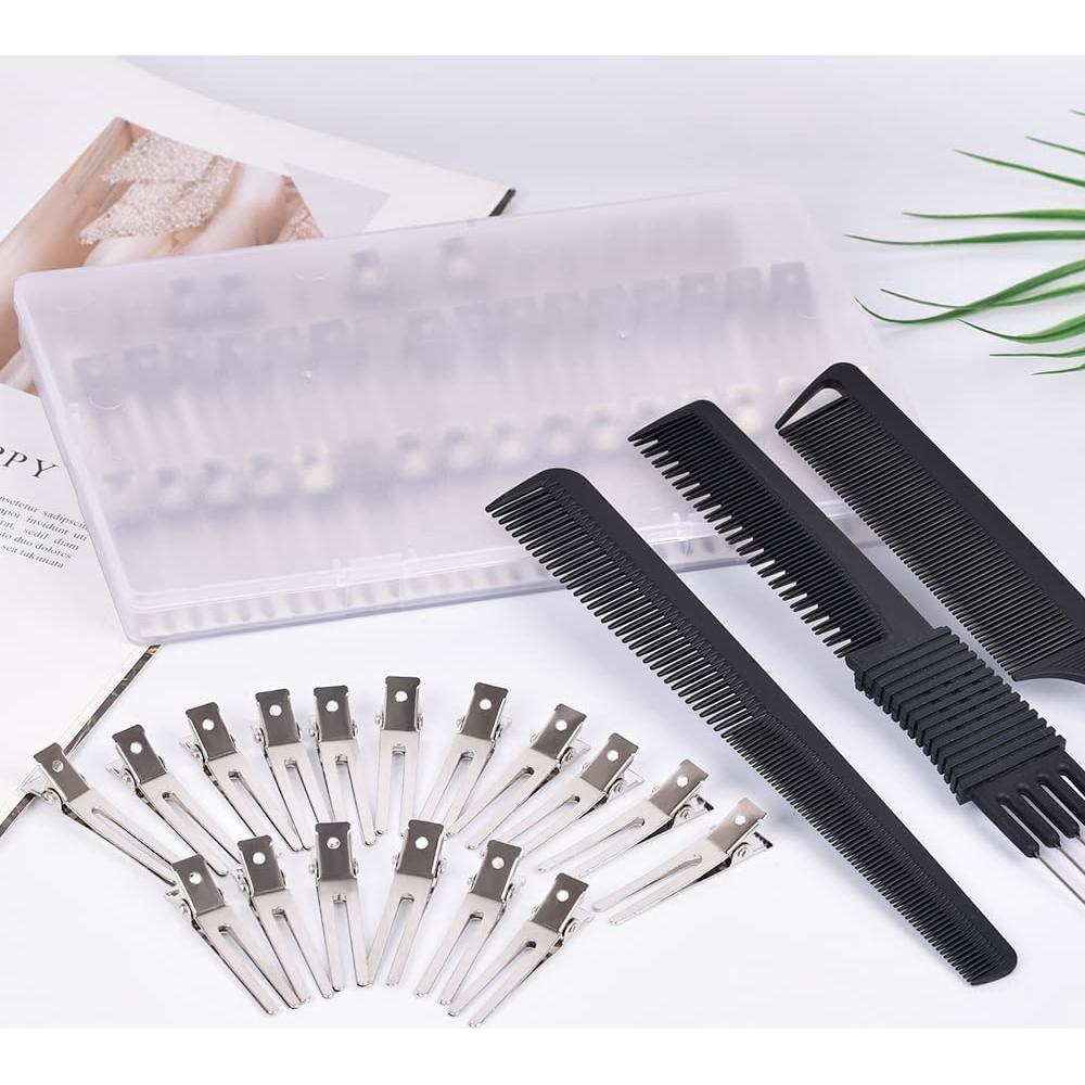 50 Clips de Cabello de Metal IKOCO + 3 Peines de Estilo