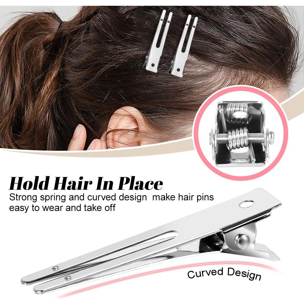 50 Clips de Cabello de Metal IKOCO + 3 Peines de Estilo