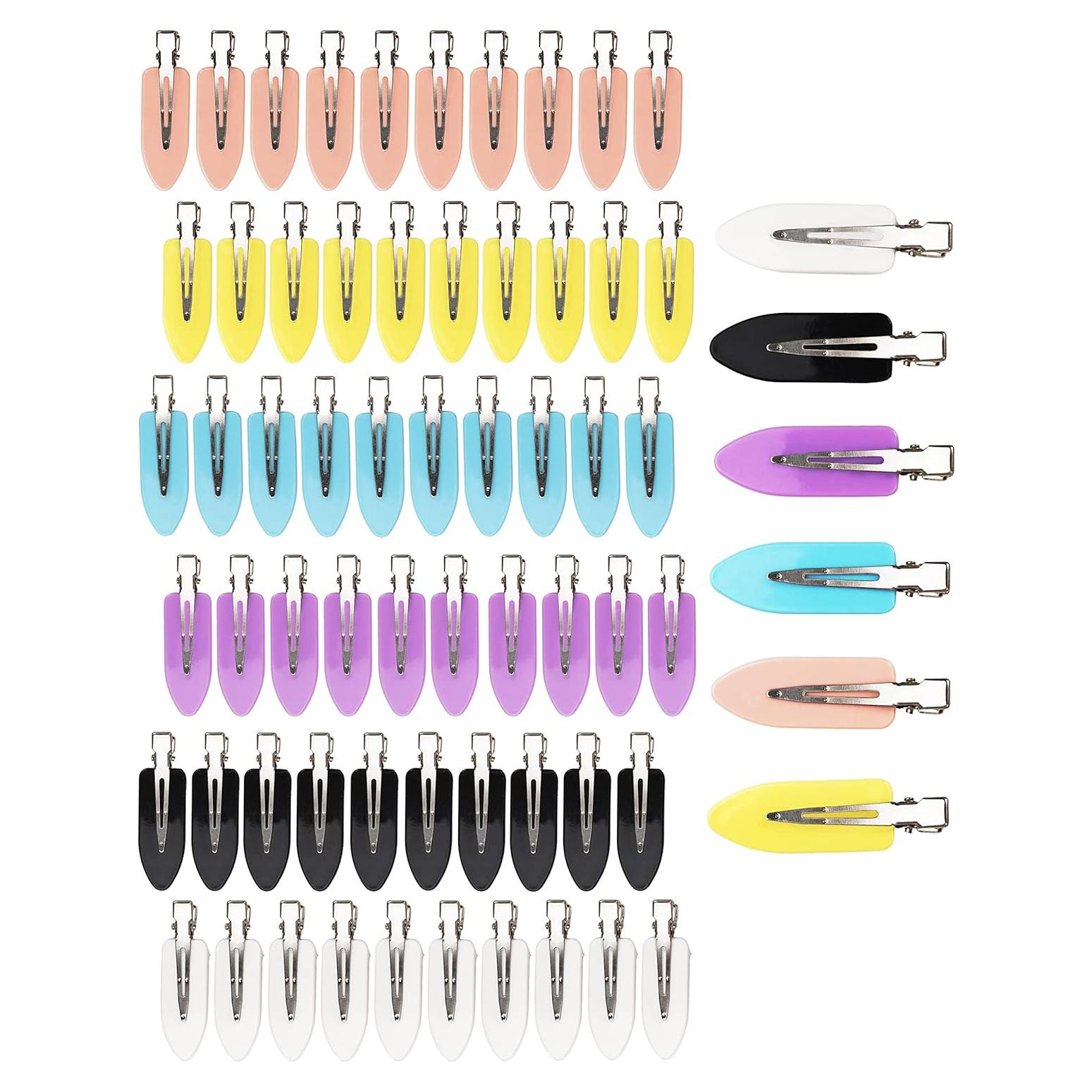 Pinzas para el cabello DF, 60 piezas 5.8cm, 6 colores