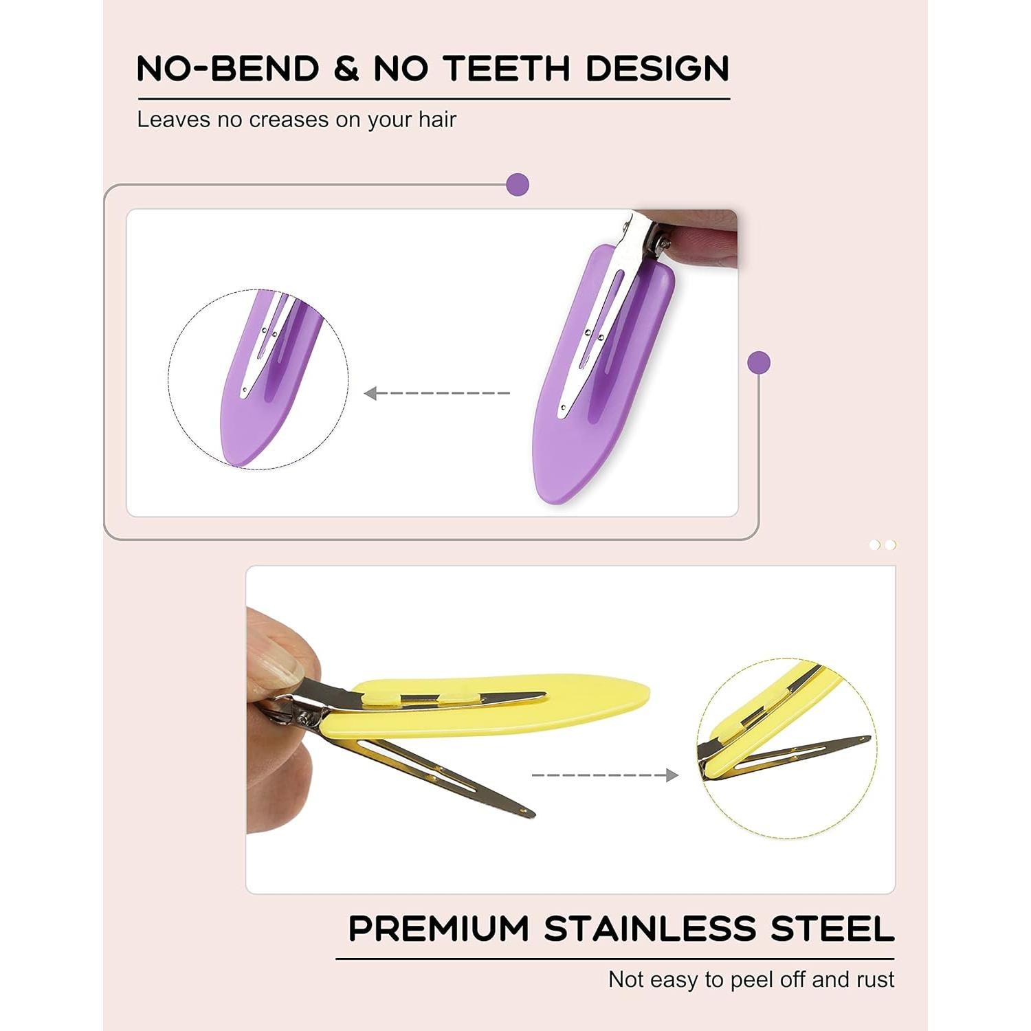 Pinzas para el cabello DF, 60 piezas 5.8cm, 6 colores