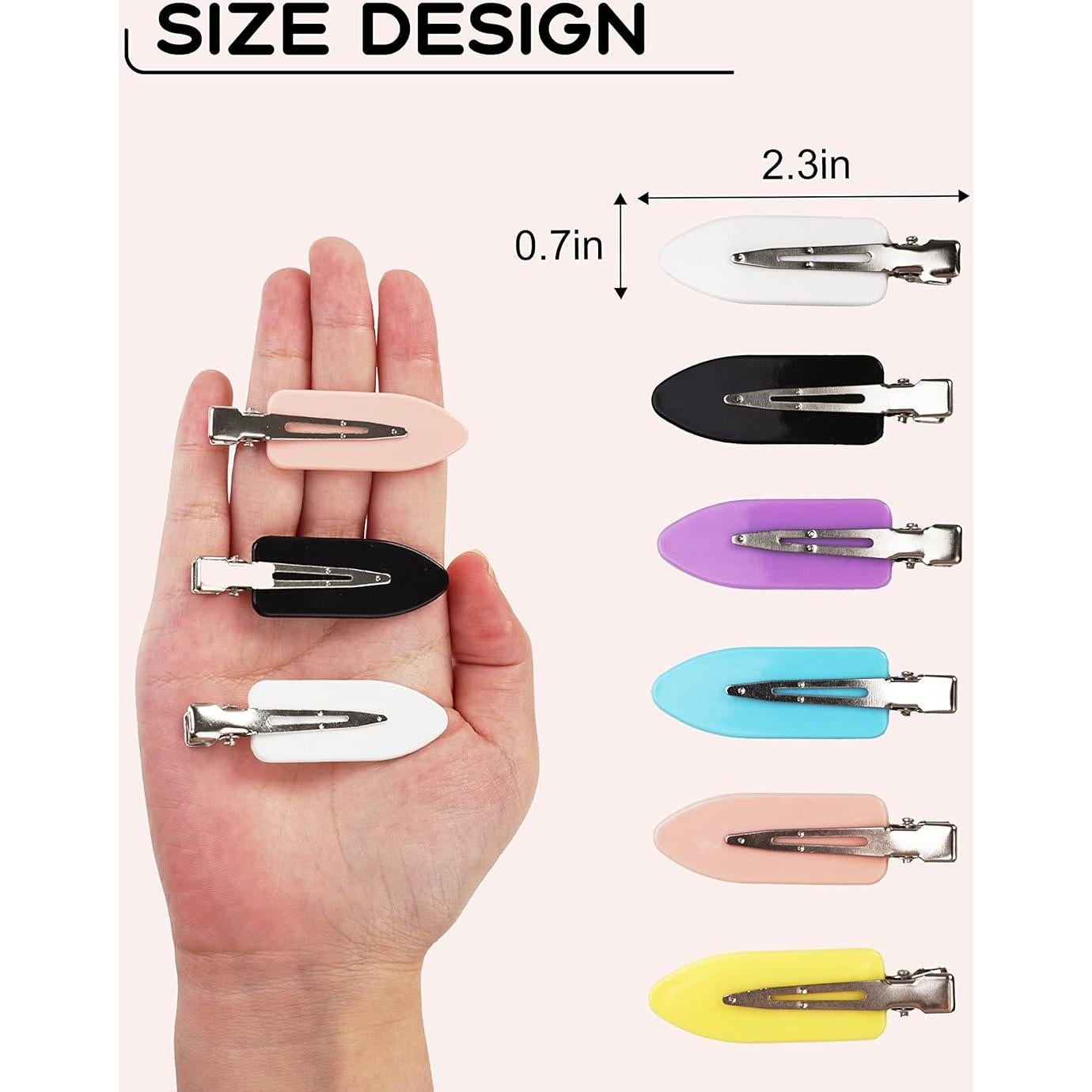 Pinzas para el cabello DF, 60 piezas 5.8cm, 6 colores