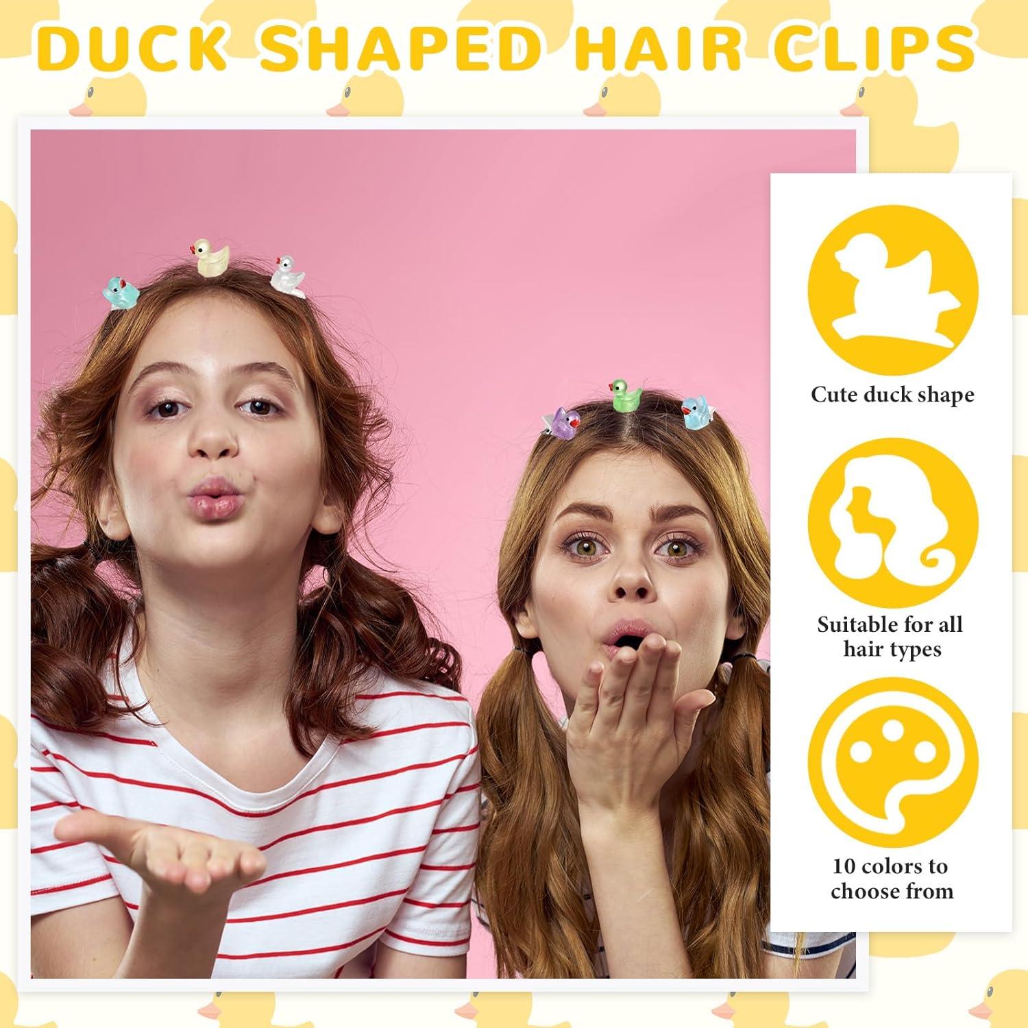 30 Clips para el Cabello de Pato Brillantes Luinabio