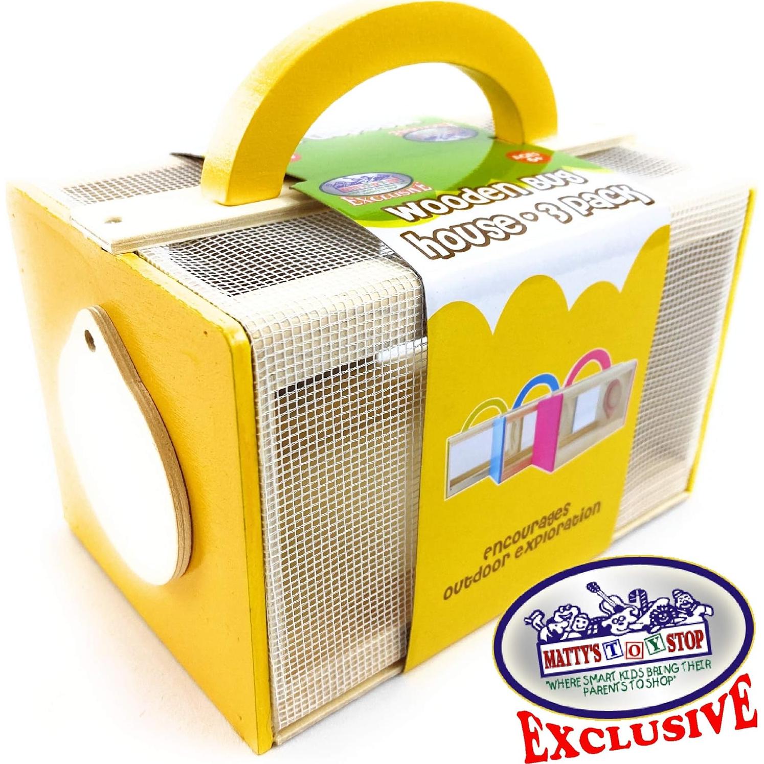 Casa de Insectos de Madera Matty's Toy Stop - Paquete de 3