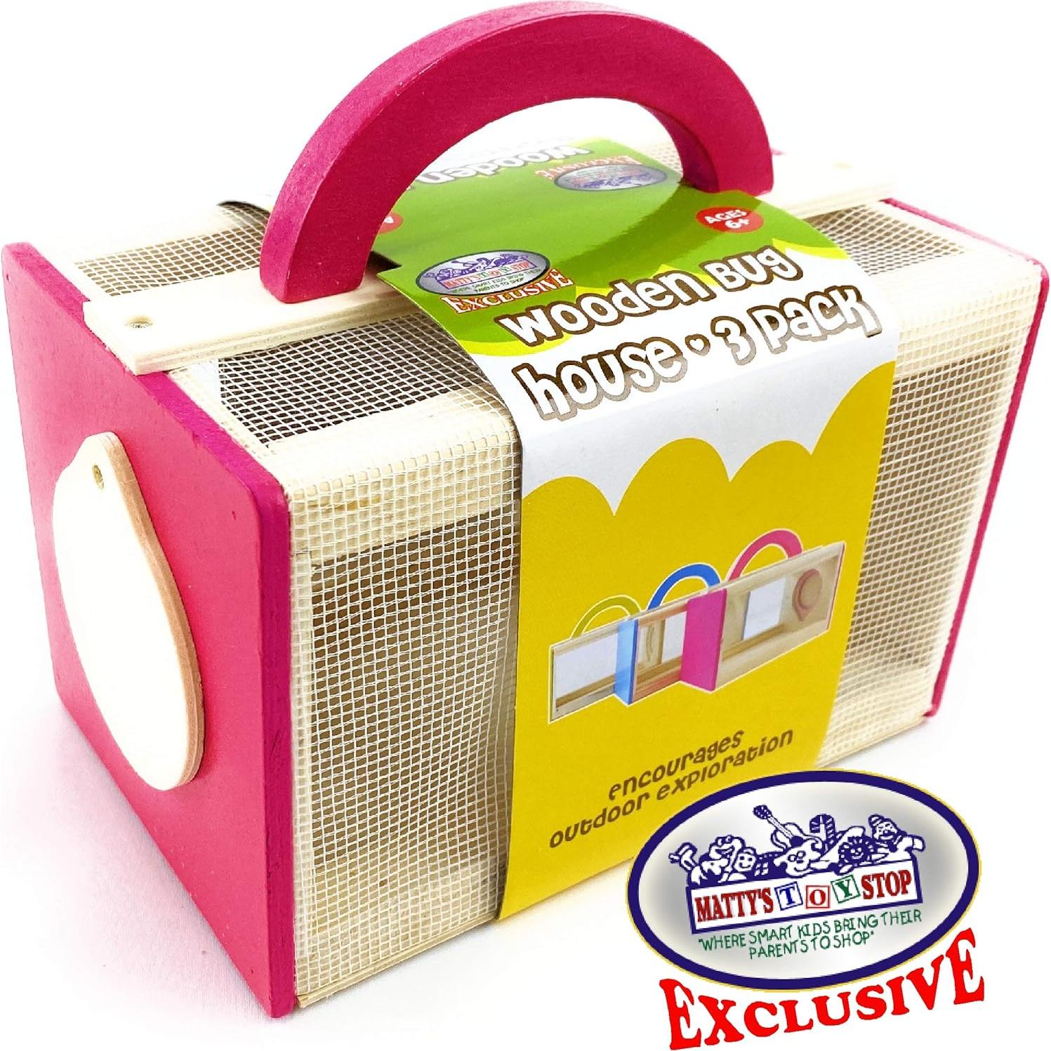 Casa de Insectos de Madera Matty's Toy Stop - Paquete de 3